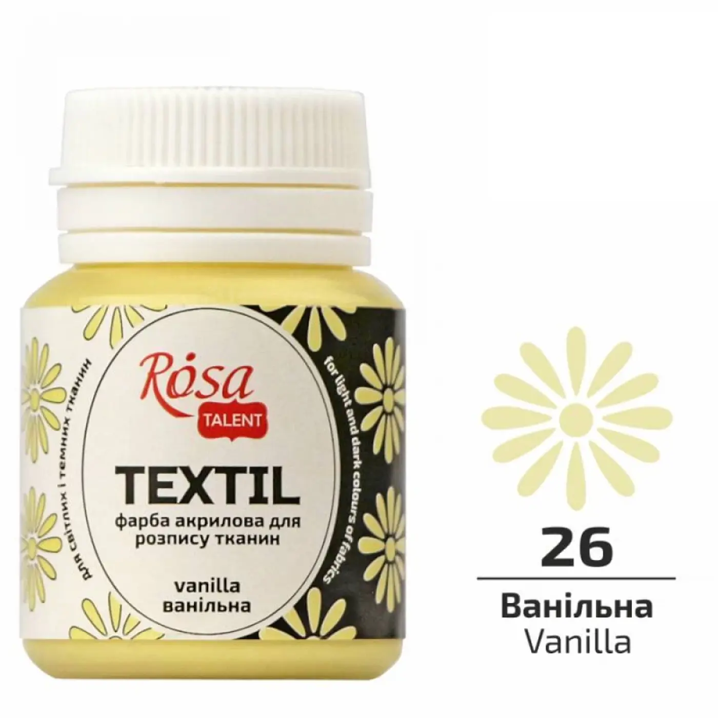 Barva na textil Rosa 20ml  26 Vanilla - fotografie 1
