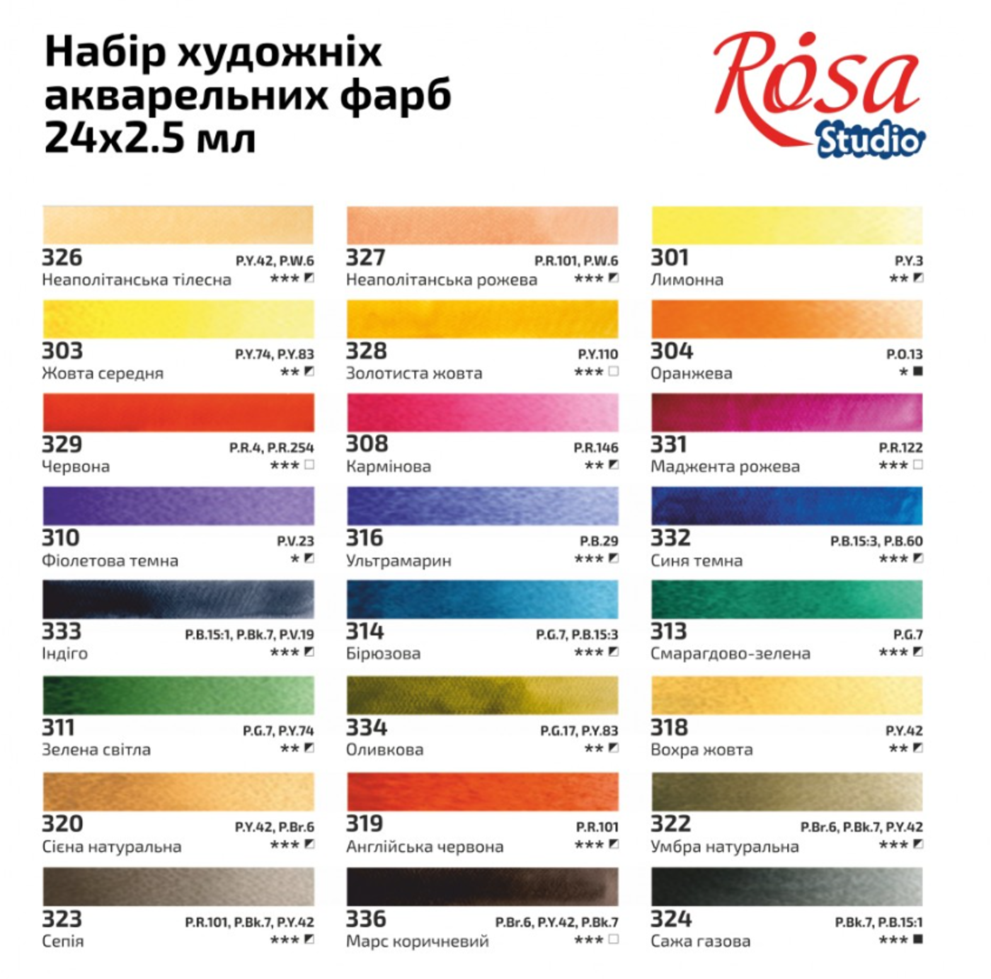 Sada akvarelových barev Rosa Studio 24ks – Portrait - fotografie 2