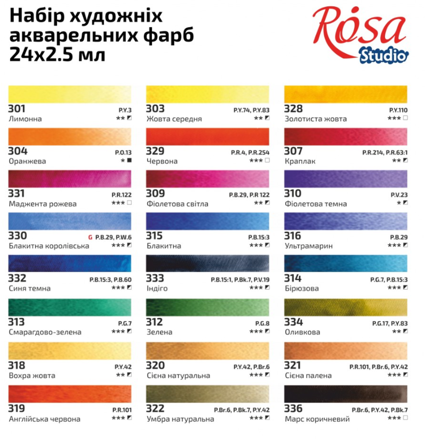 Sada akvarelových barev Rosa Studio 24ks – Plein Air - fotografie 2