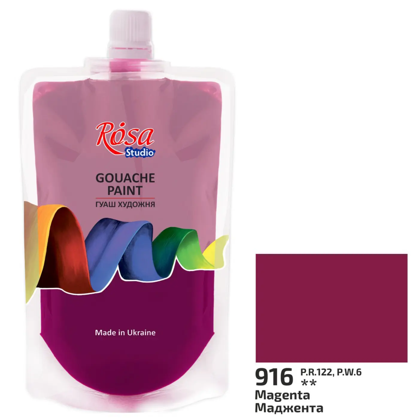 Kvašová barva Rosa – 916 magenta 200 ml - fotografie 1
