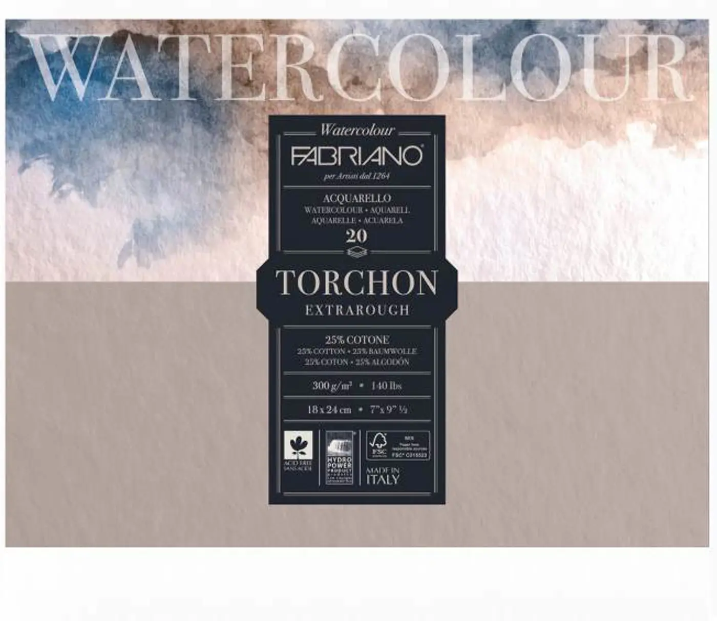 Fabriano Torchon 18x24cm 300g blok pro akvarel - fotografie 1