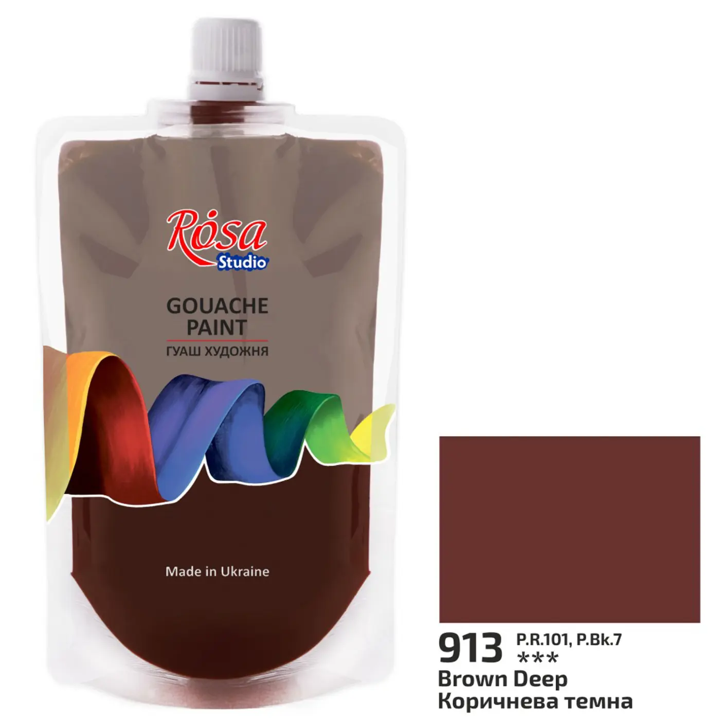 Kvašová barva Rosa – 913 brown deep 200 ml - fotografie 1
