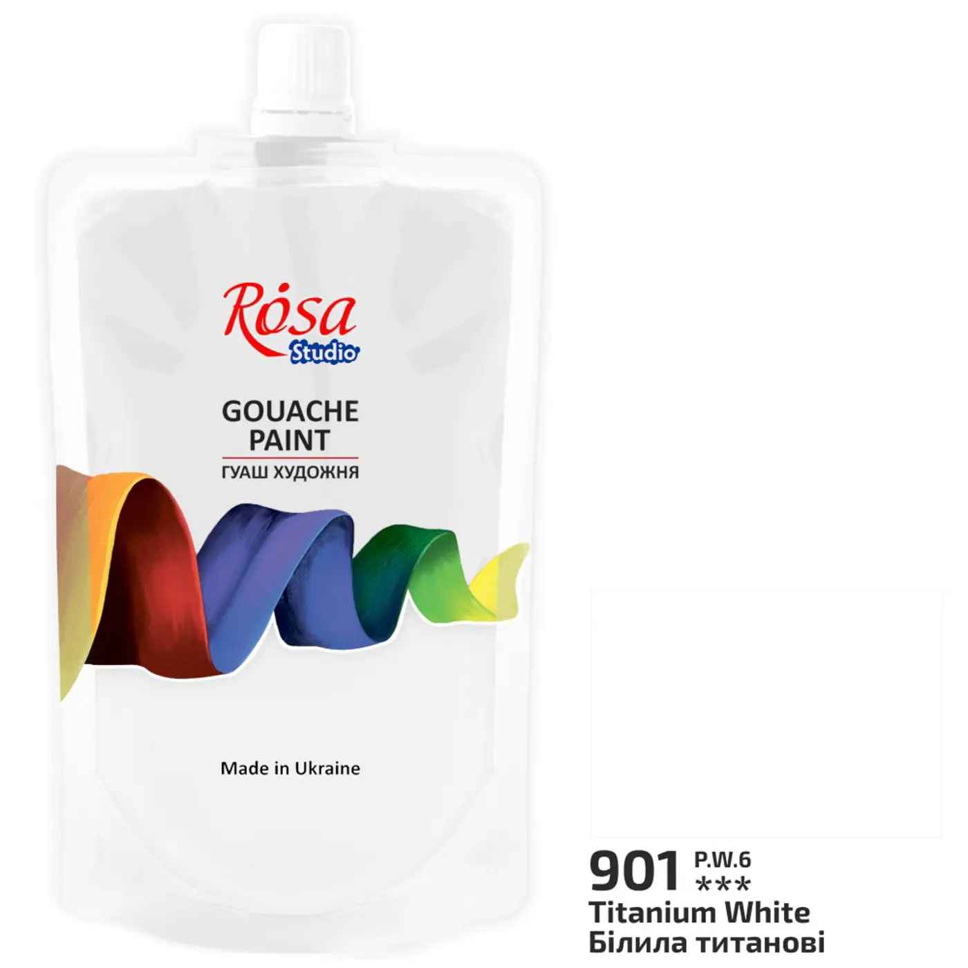 Kvašová barva Rosa 901 titanium white 200ml - fotografie 1