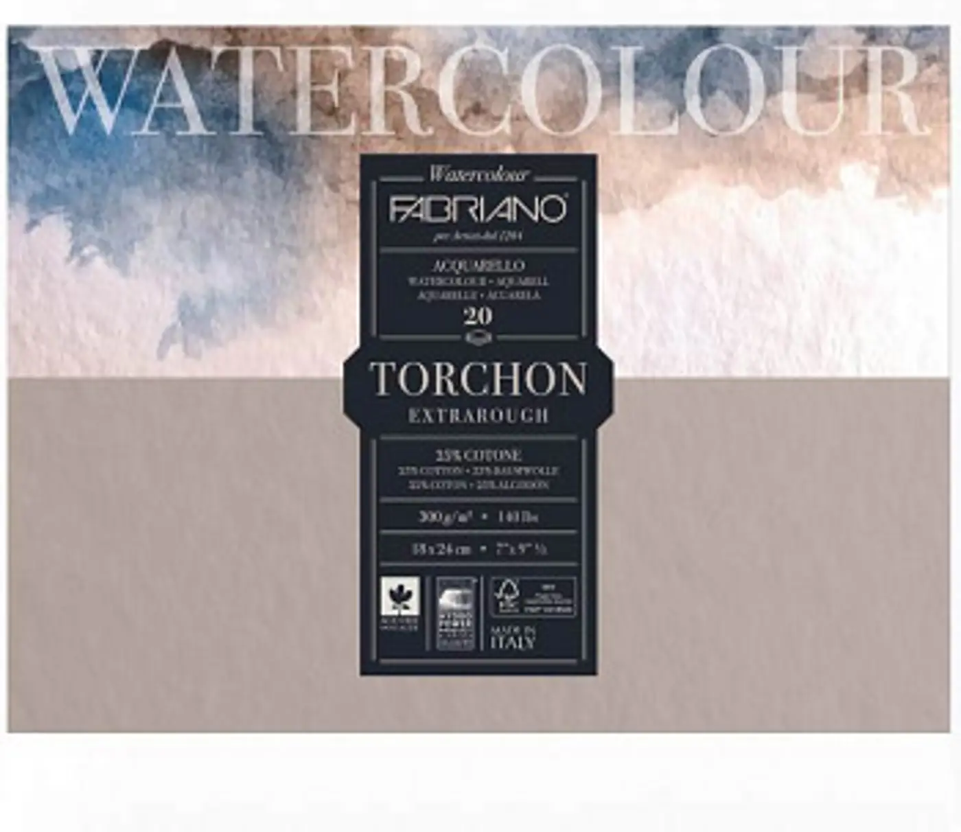 Fabriano Torchon 23x30,5cm 300g blok pro akvarel - fotografie 1