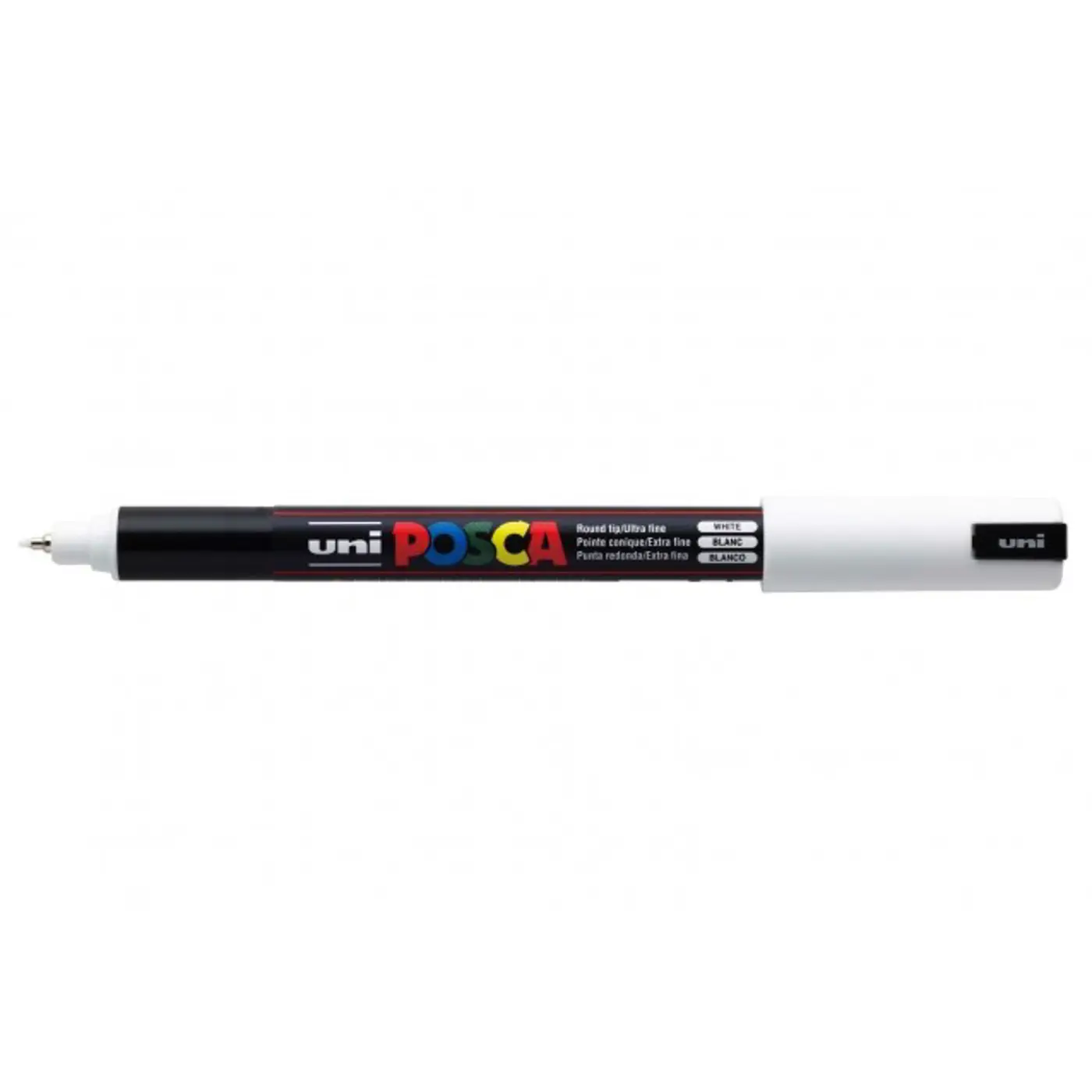 Acrylic marker Uni Posca 0.7mm PC-1MR – 01 bílá - fotografie 1