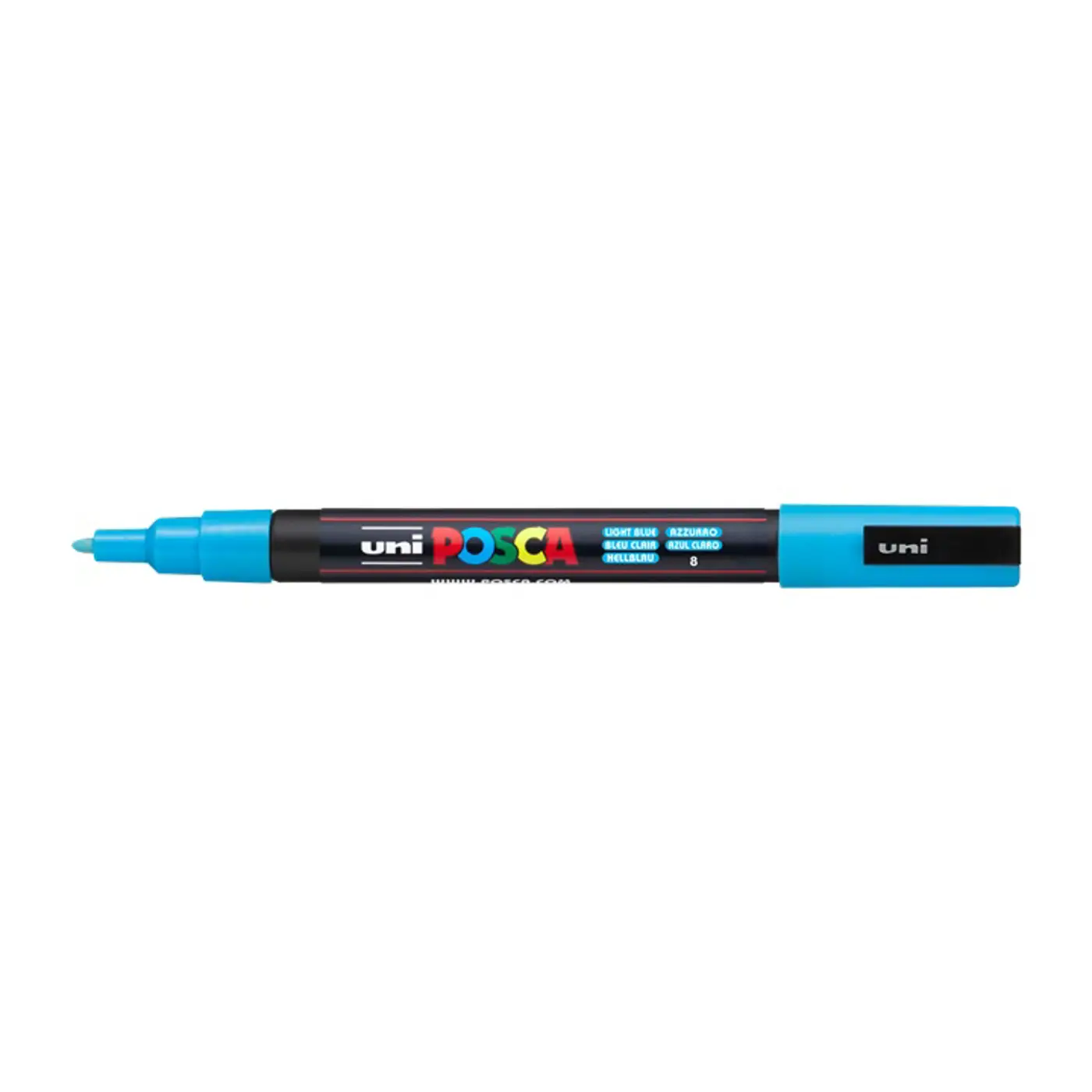 Akrylový fix Uni Posca PC-3M 0,9–1,3 mm –  08 světle modrá - fotografie 1