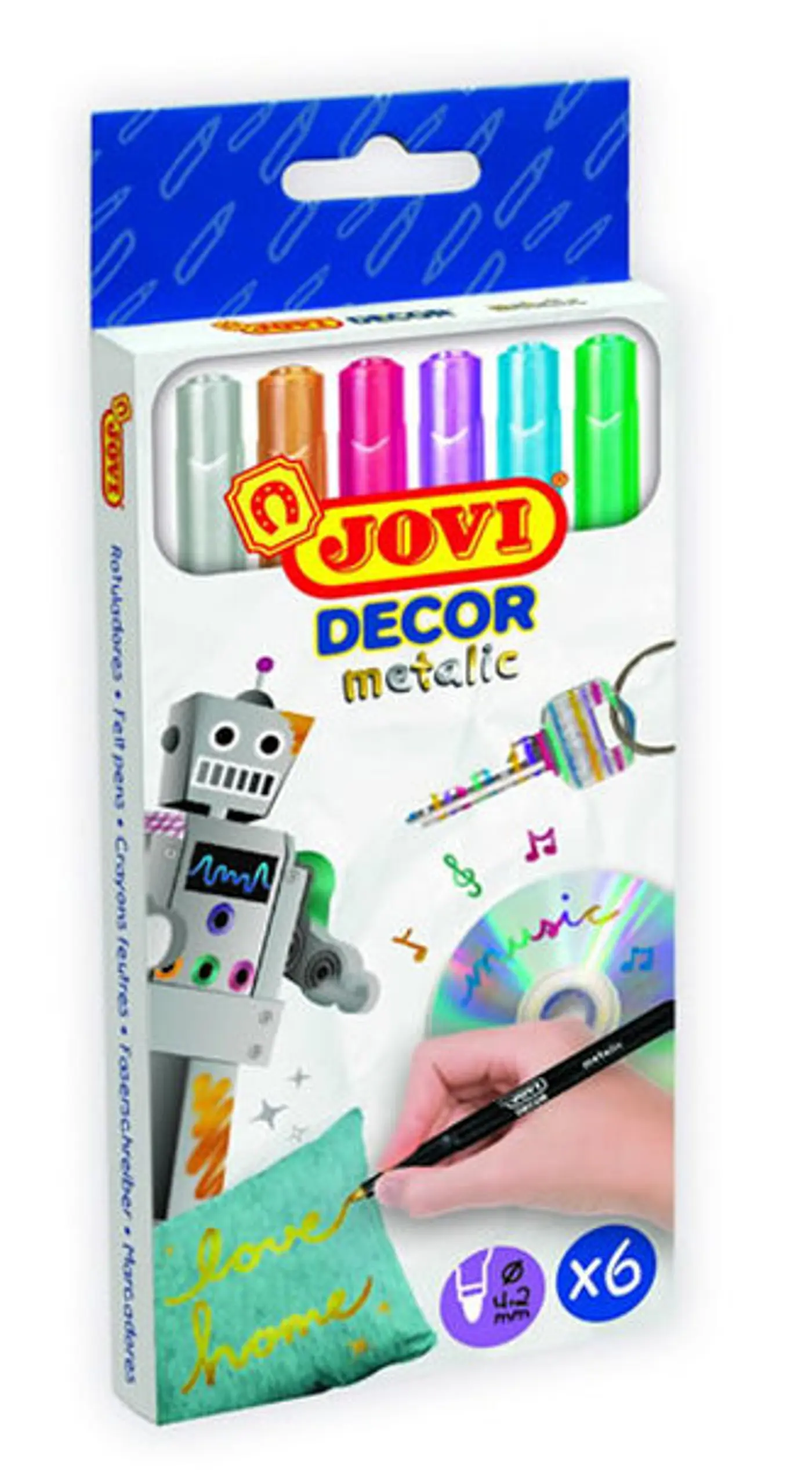 Popisovače JOVI Decor metalic 6ks - fotografie 1