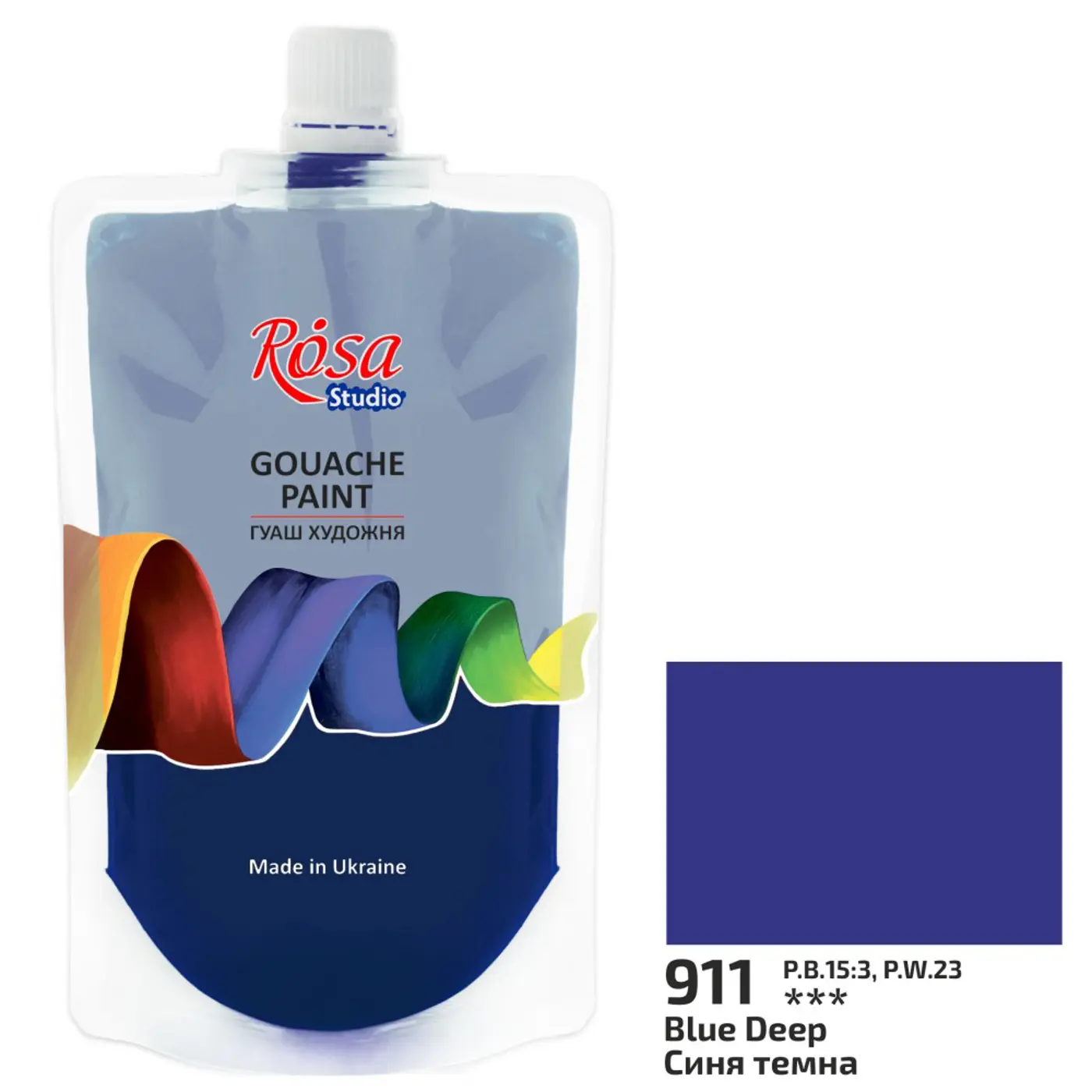 Kvašová barva Rosa – 911 blue deep 200 ml - fotografie 1