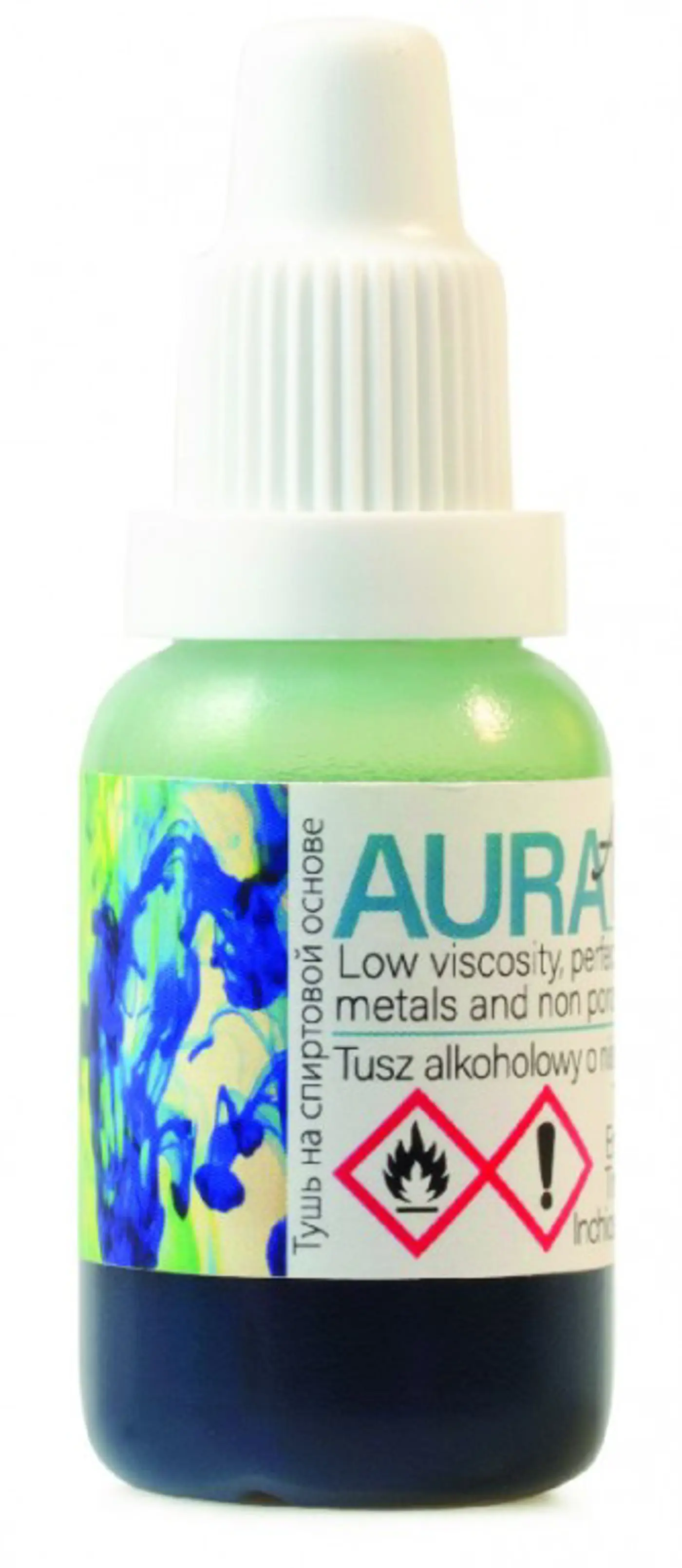 Inkoust Aura na alkoholové bázi 15ml 100 bílý - fotografie 2