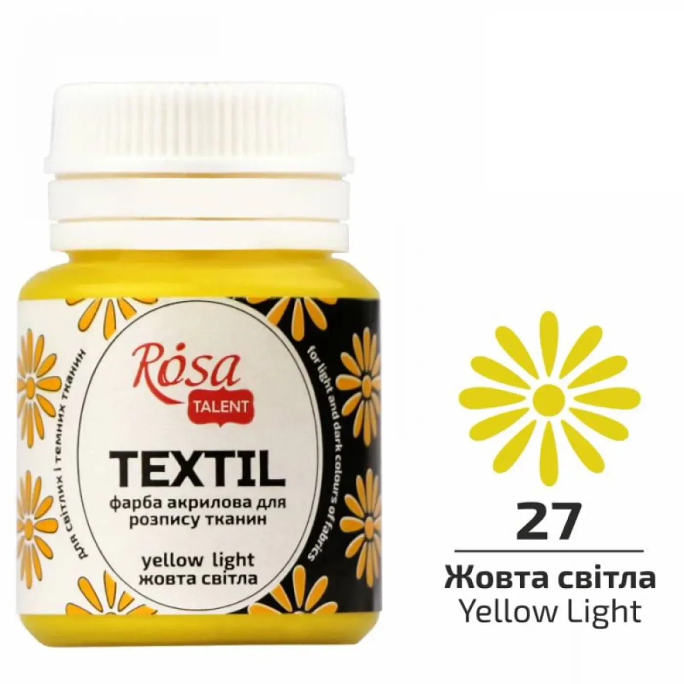 Barva na textil Rosa 20ml 27 Yellow light - fotografie 1