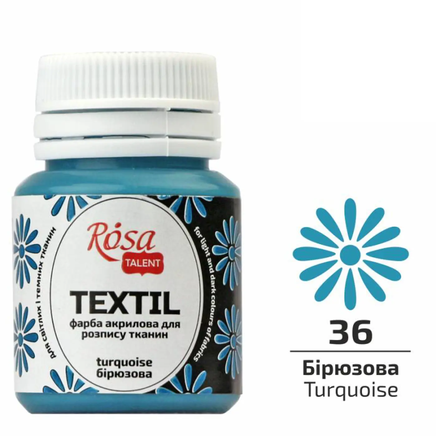 Barva na textil Rosa 20ml 36 Turquoise - fotografie 1