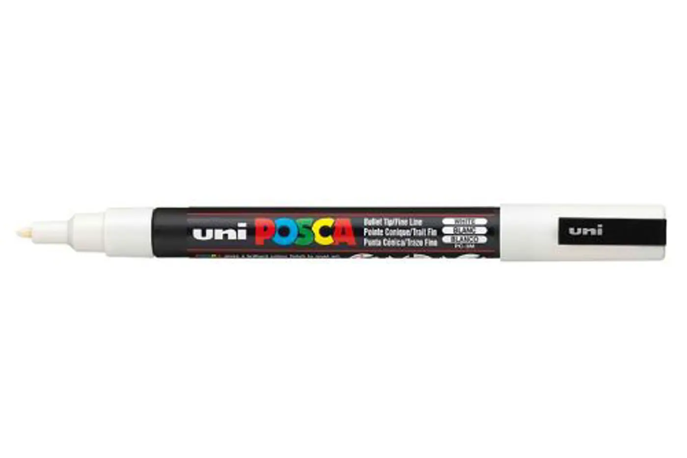 Akrylový fix Uni Posca PC-3M 0,9–1,3 mm – 01 bílá - fotografie 1