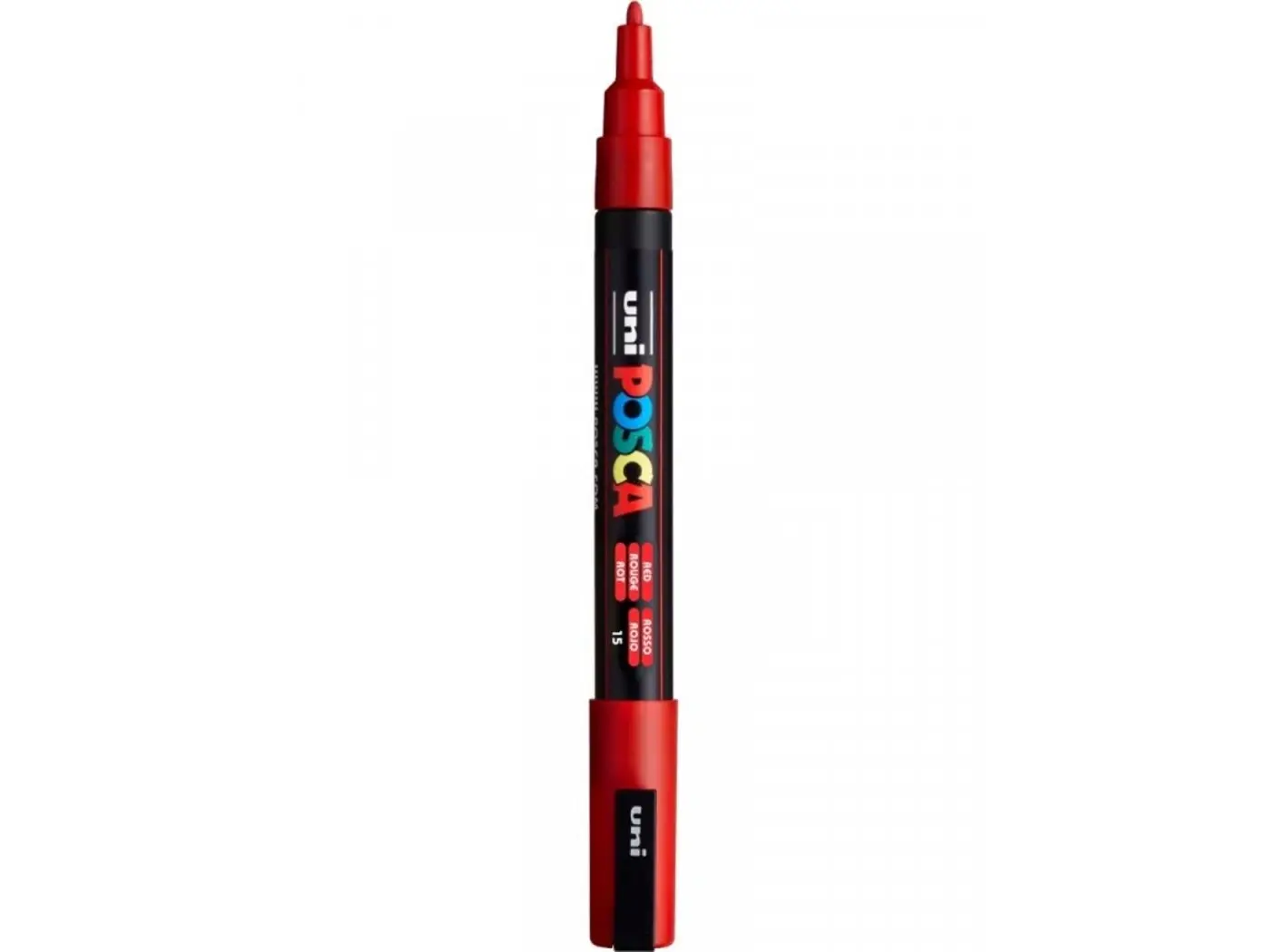 Akrylový fix Uni Posca PC-3M 0,9–1,3 mm – 14 tmavě červená - fotografie 1