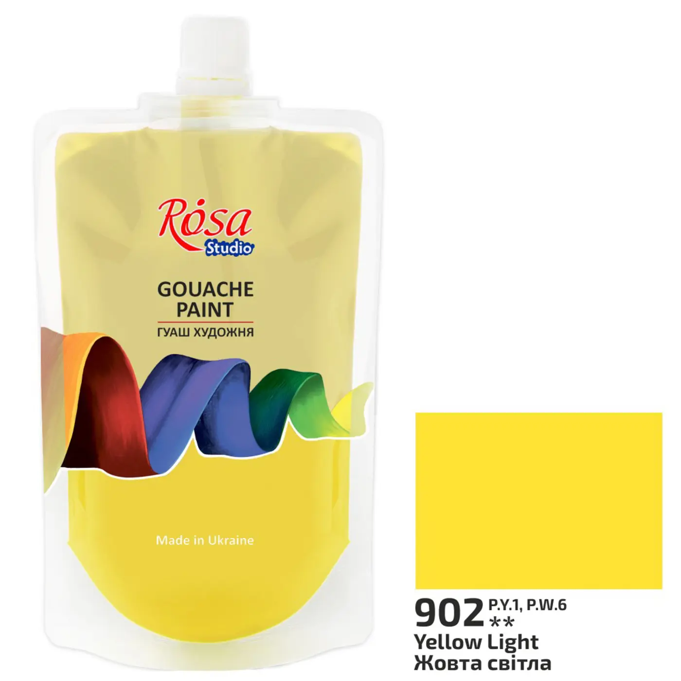 Kvašová barva Rosa – 902 yellow light 200 ml - fotografie 1