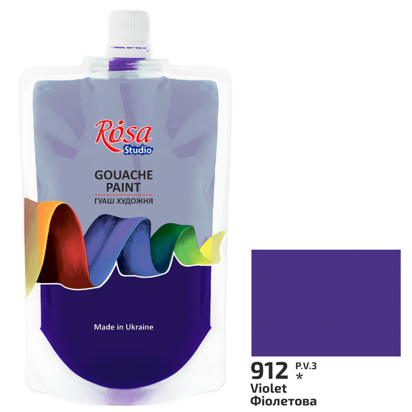 Kvašová barva Rosa – 912 violet 200 ml - fotografie 1