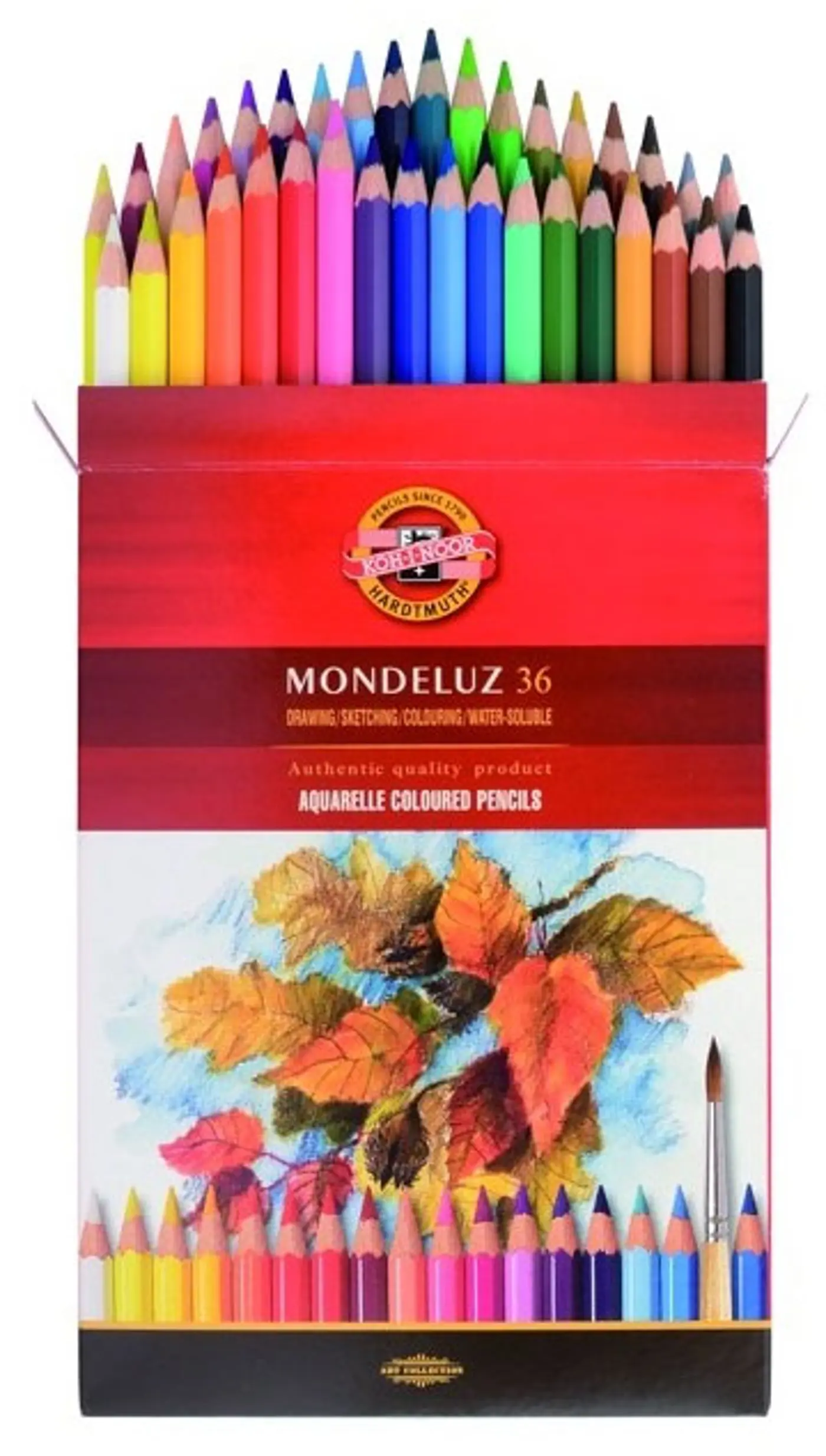 Akvarelové pastelky Mondeluz 36ks v papírovém obalu - fotografie 1