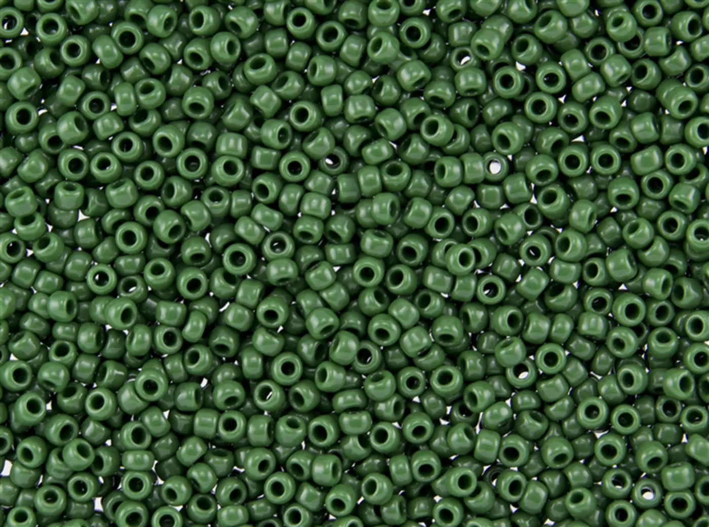 Rokajlové korálky Toho  - Round 15/0 : Opaque Pine Green TR-15-47H - fotografie 1