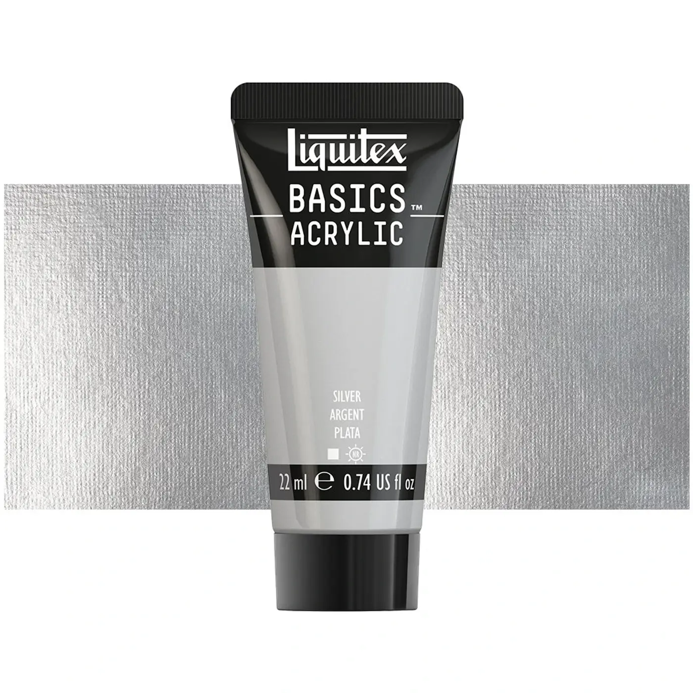 Akrylová barva Liquitex Basics 22 ml –  236 silver - fotografie 1