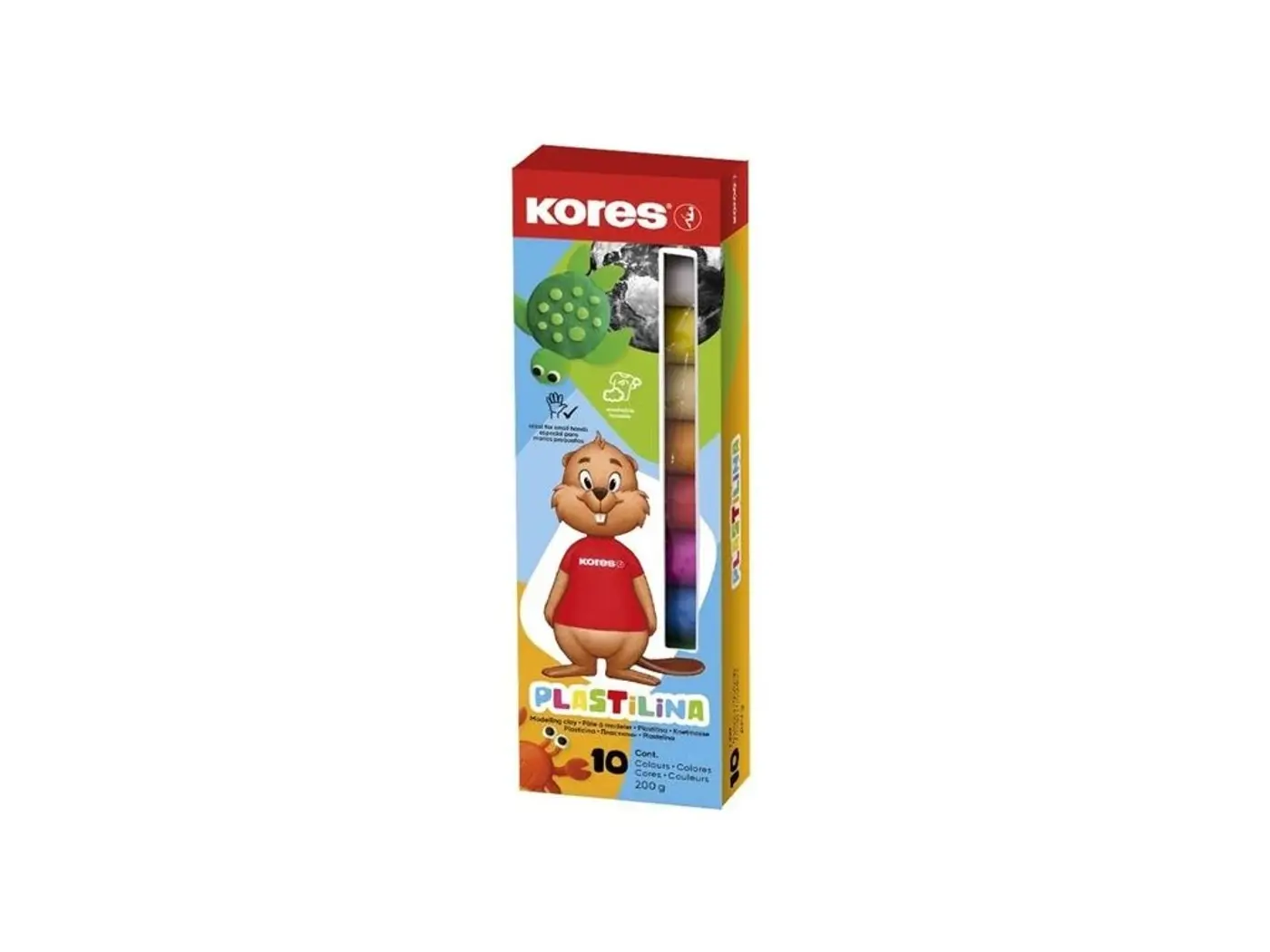 Modelovací hmota Kores, 10 barev, 200 g - fotografie 1
