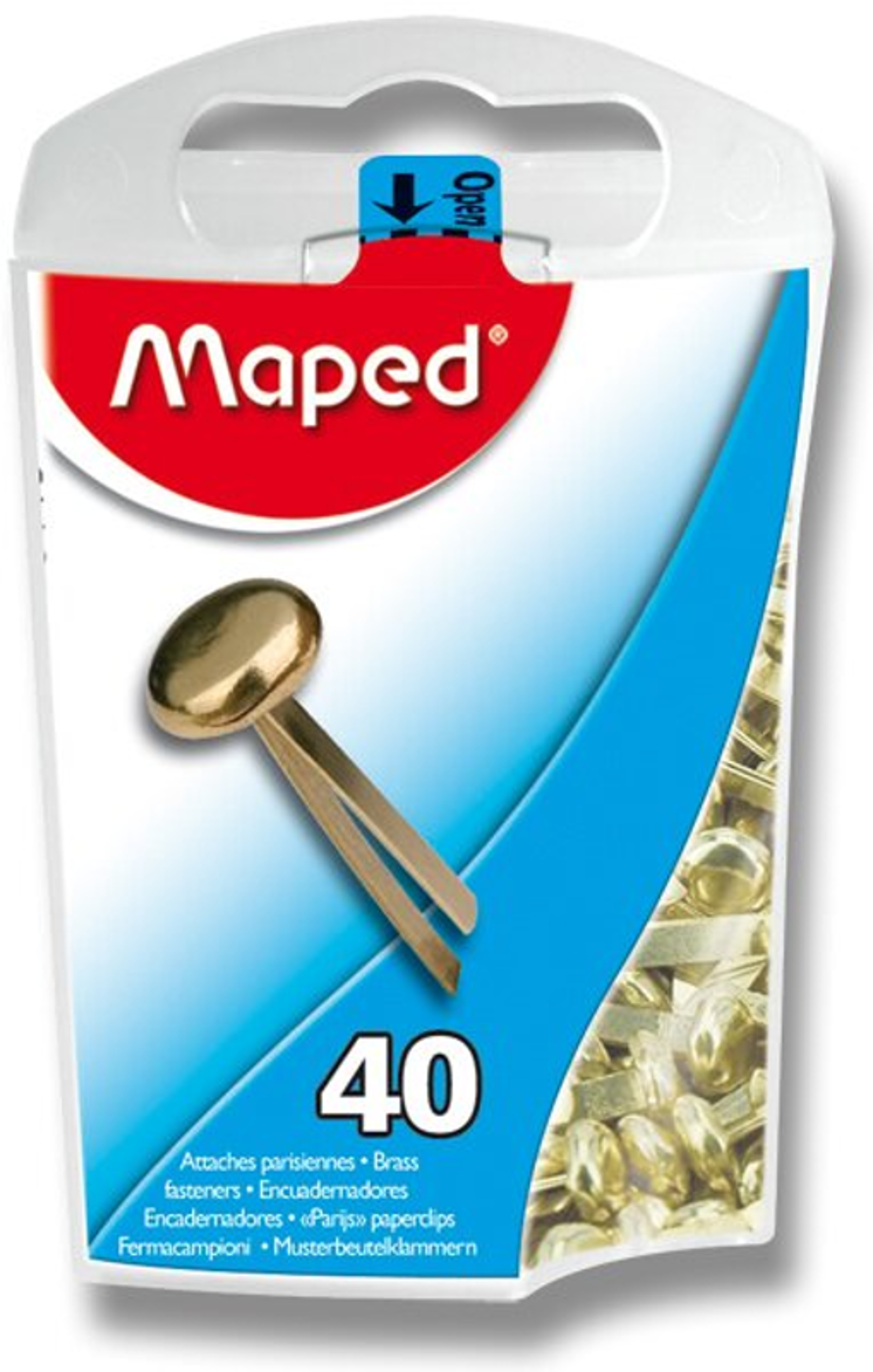 Mosazné nýtky/sponky Maped 40ks - fotografie 1
