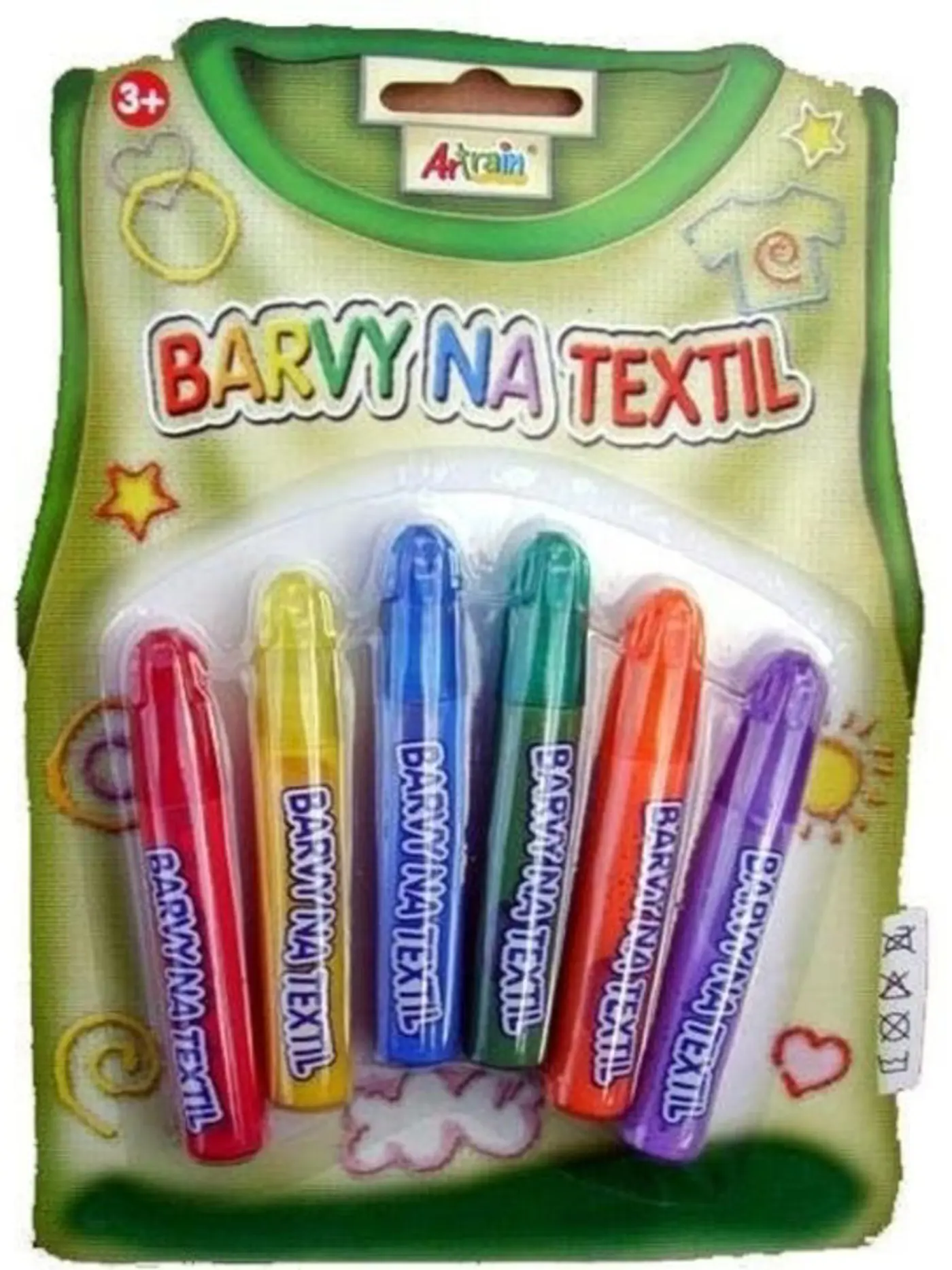 Barvy na textil 6ks - fotografie 1