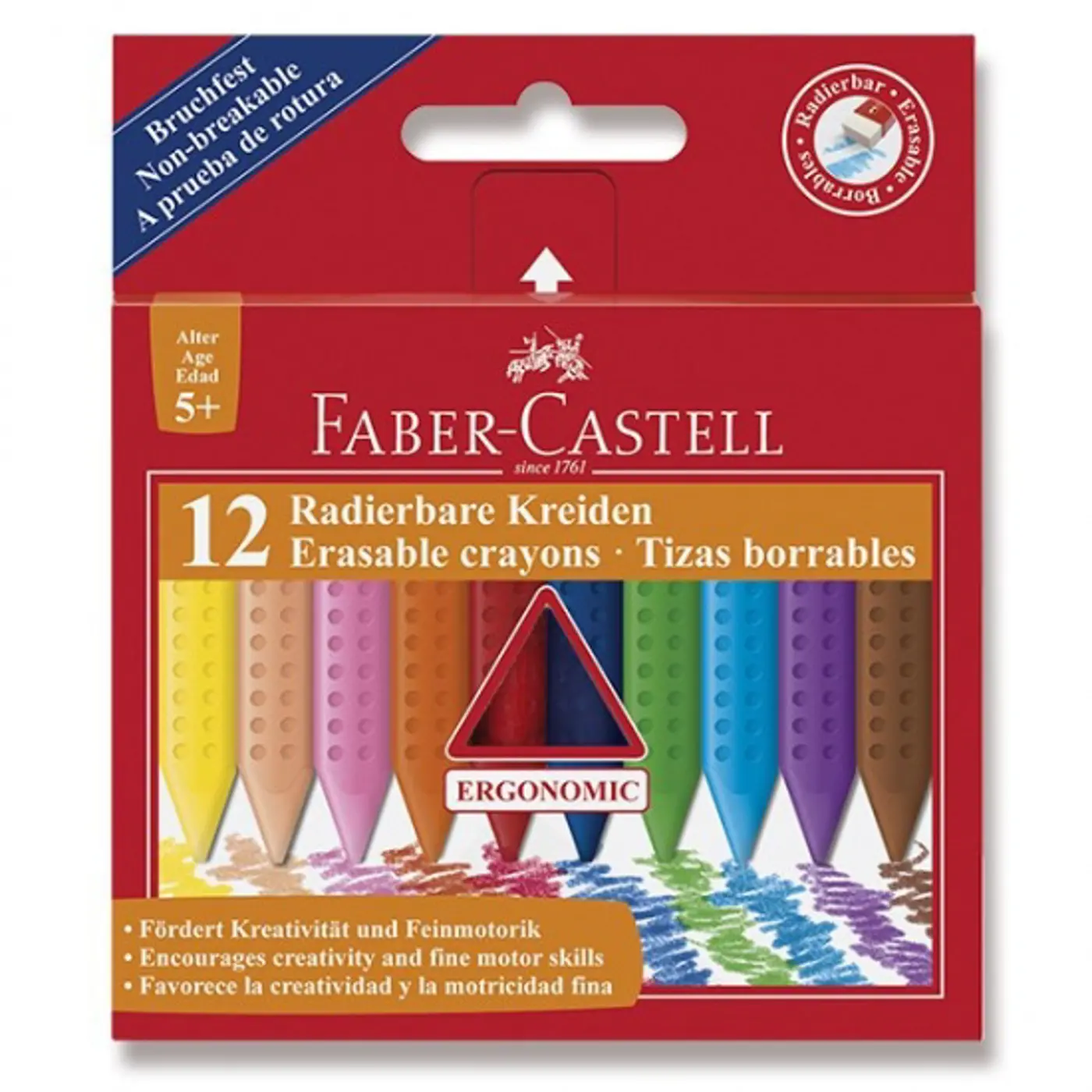   Trojhranné pastelky Faber-Castell Plastic Colour Jumbo 12ks - fotografie 1