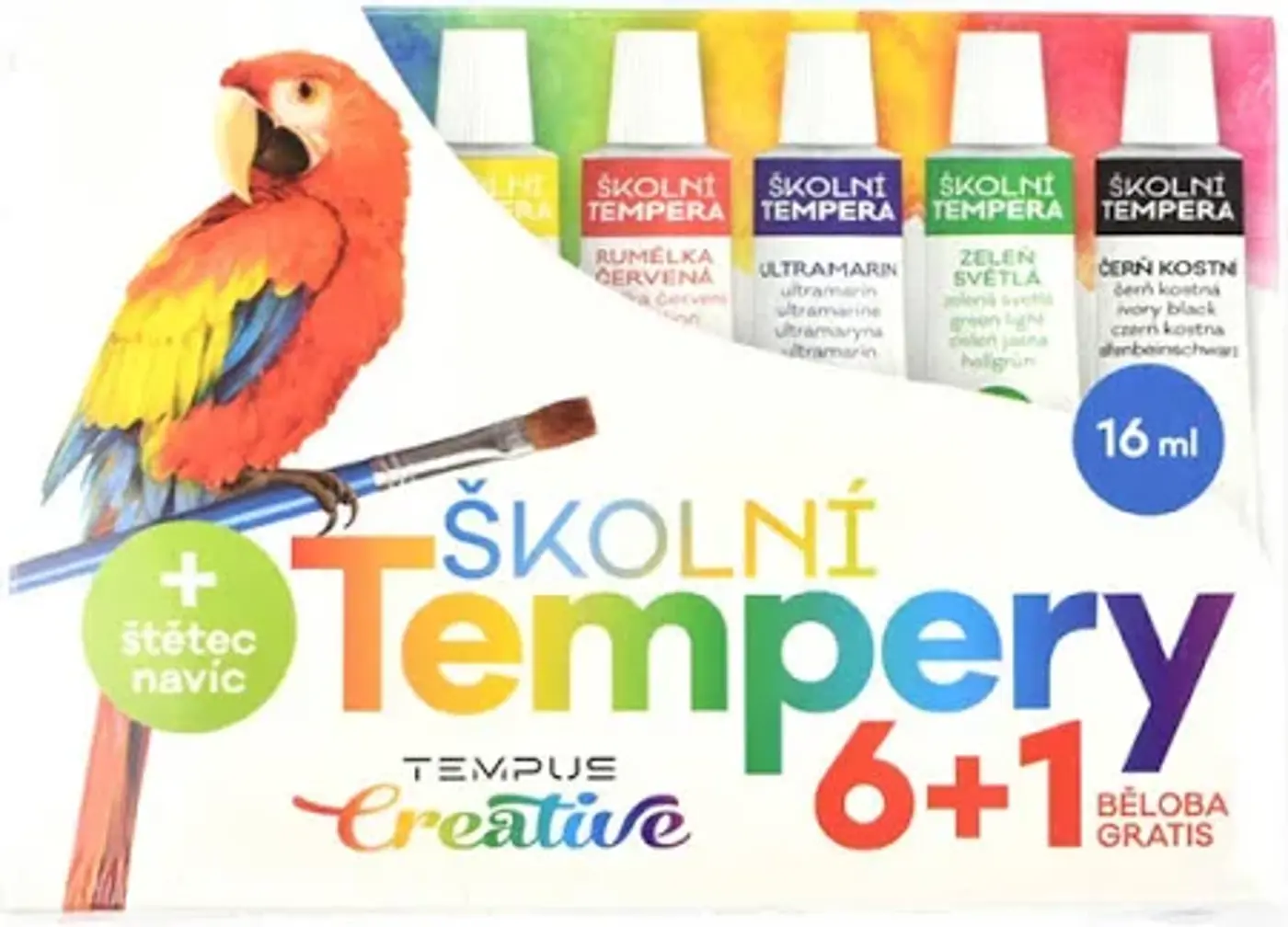 Temperové barvy 6ks+běloba - fotografie 1