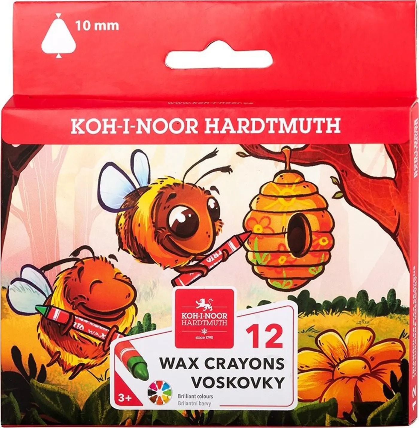 Trojhranné voskovky KOH-I-NOOR silné 12ks - fotografie 1
