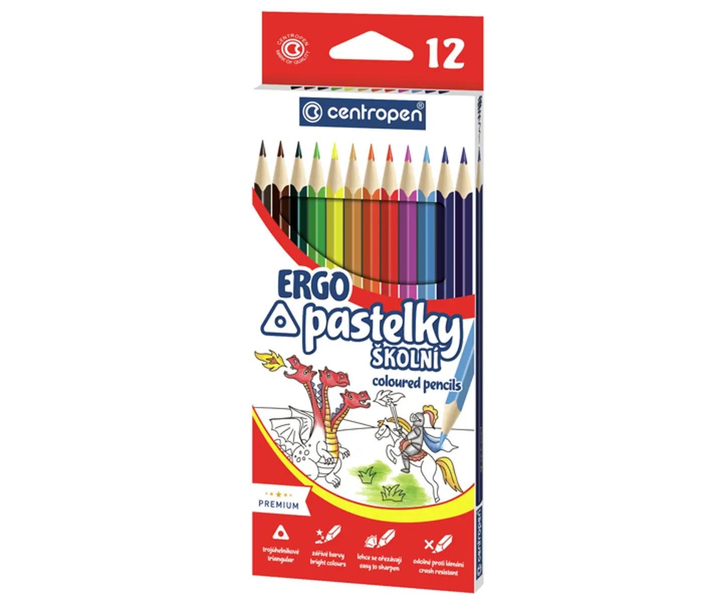 Trojhranné pastelky Centropen 12ks - fotografie 1