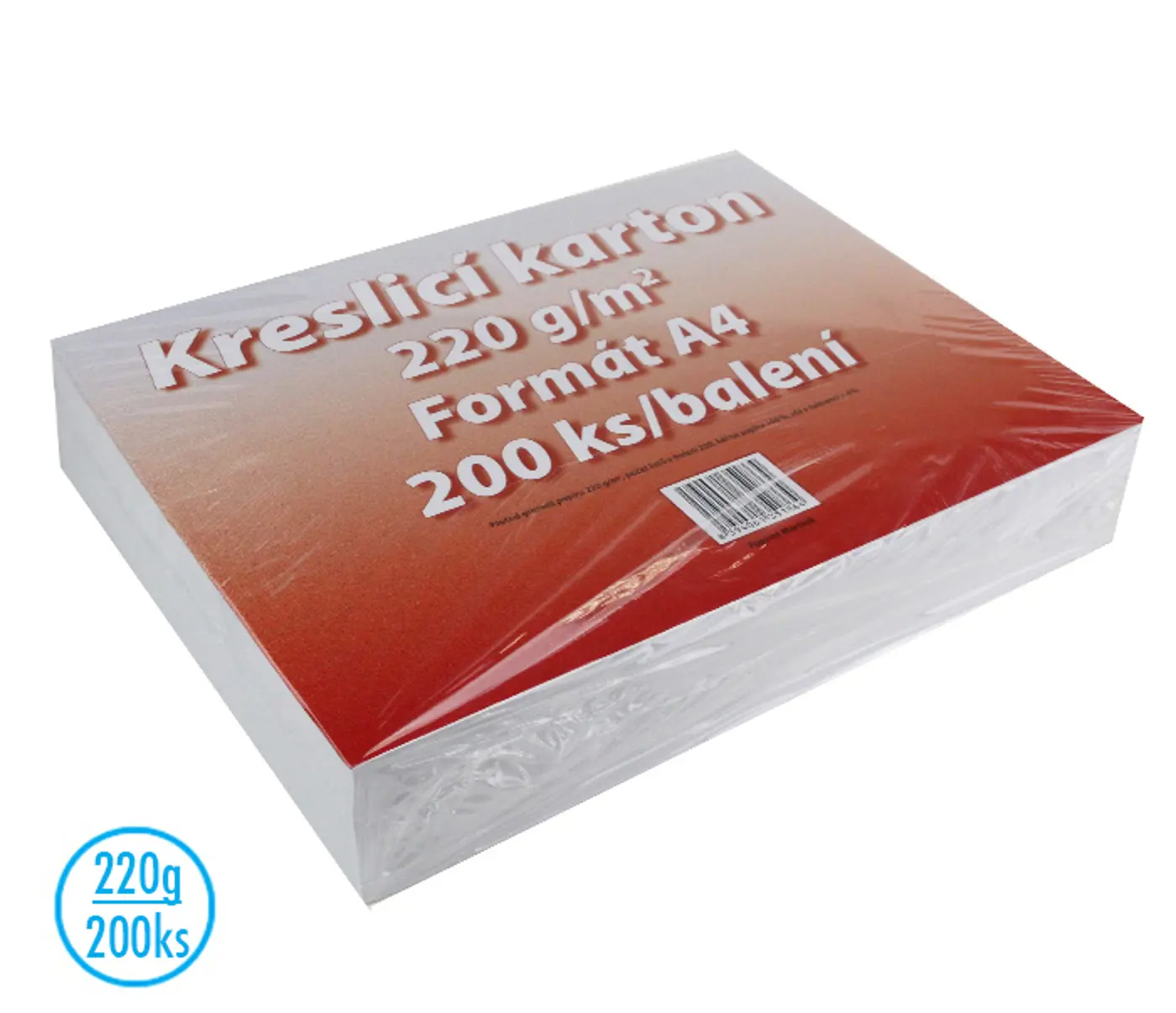 Kreslicí karton A4 220g 200ks bílý - fotografie 1