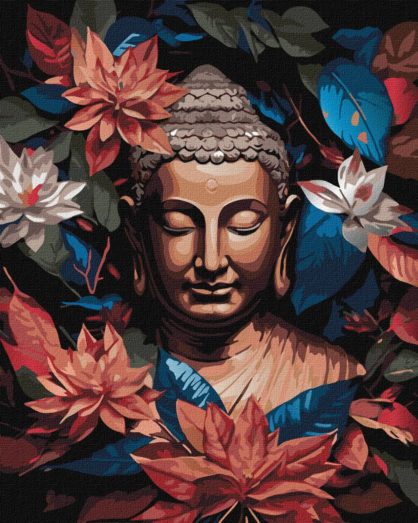 Malování podle čísel 40×50 cm – kreativní sada pro dospělé i děti  Bronzový Buddha  - fotografie 1