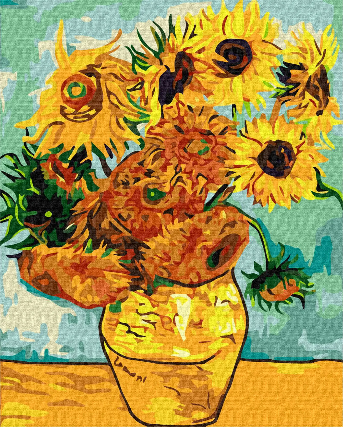Malování podle čísel 40×50 cm – kreativní sada pro dospělé i děti  Van Goghovy slunečnice  - fotografie 1