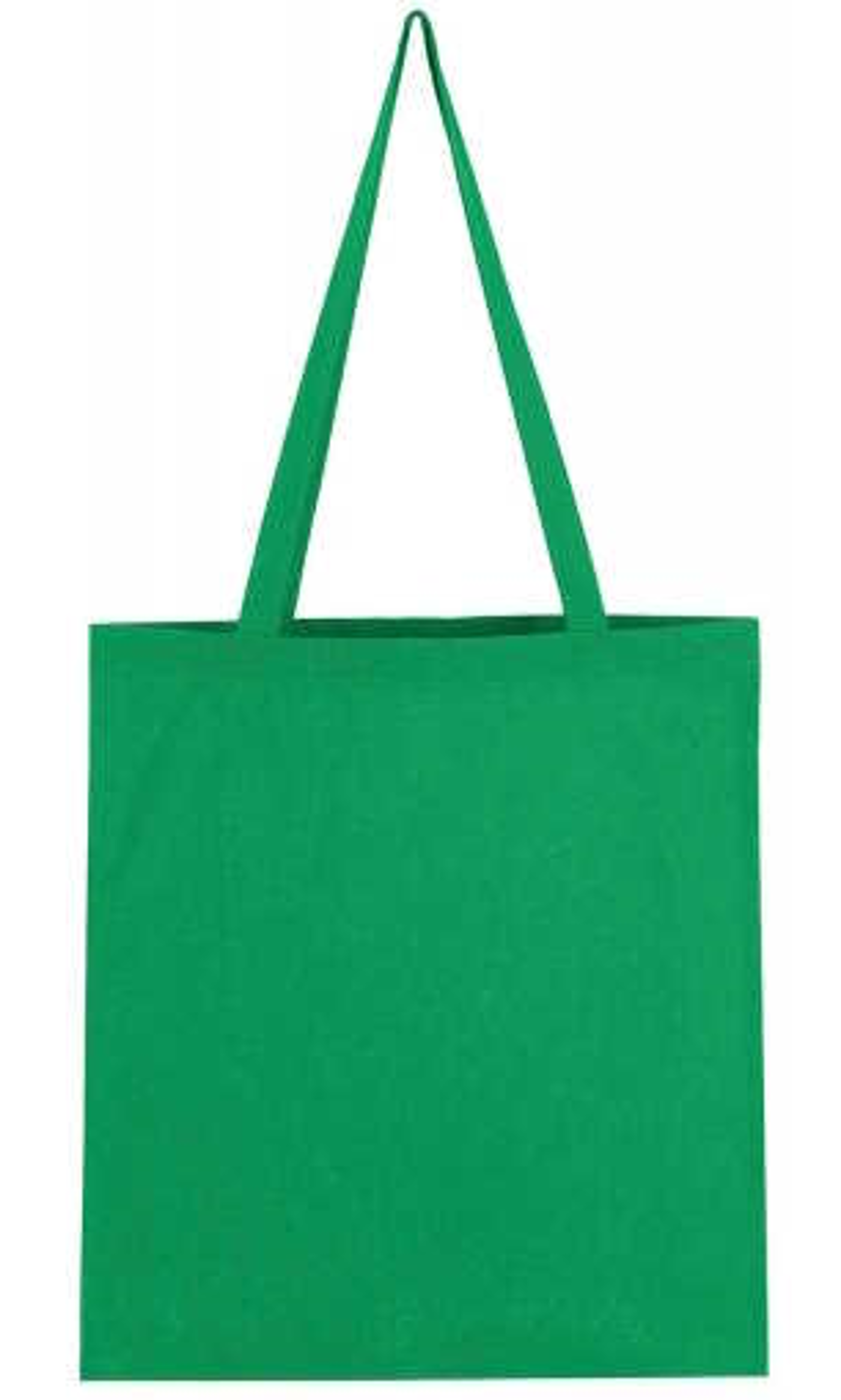 Bavlněná taška s dlouhým uchem – 38 × 42 cm zelená / peagreen  - fotografie 1