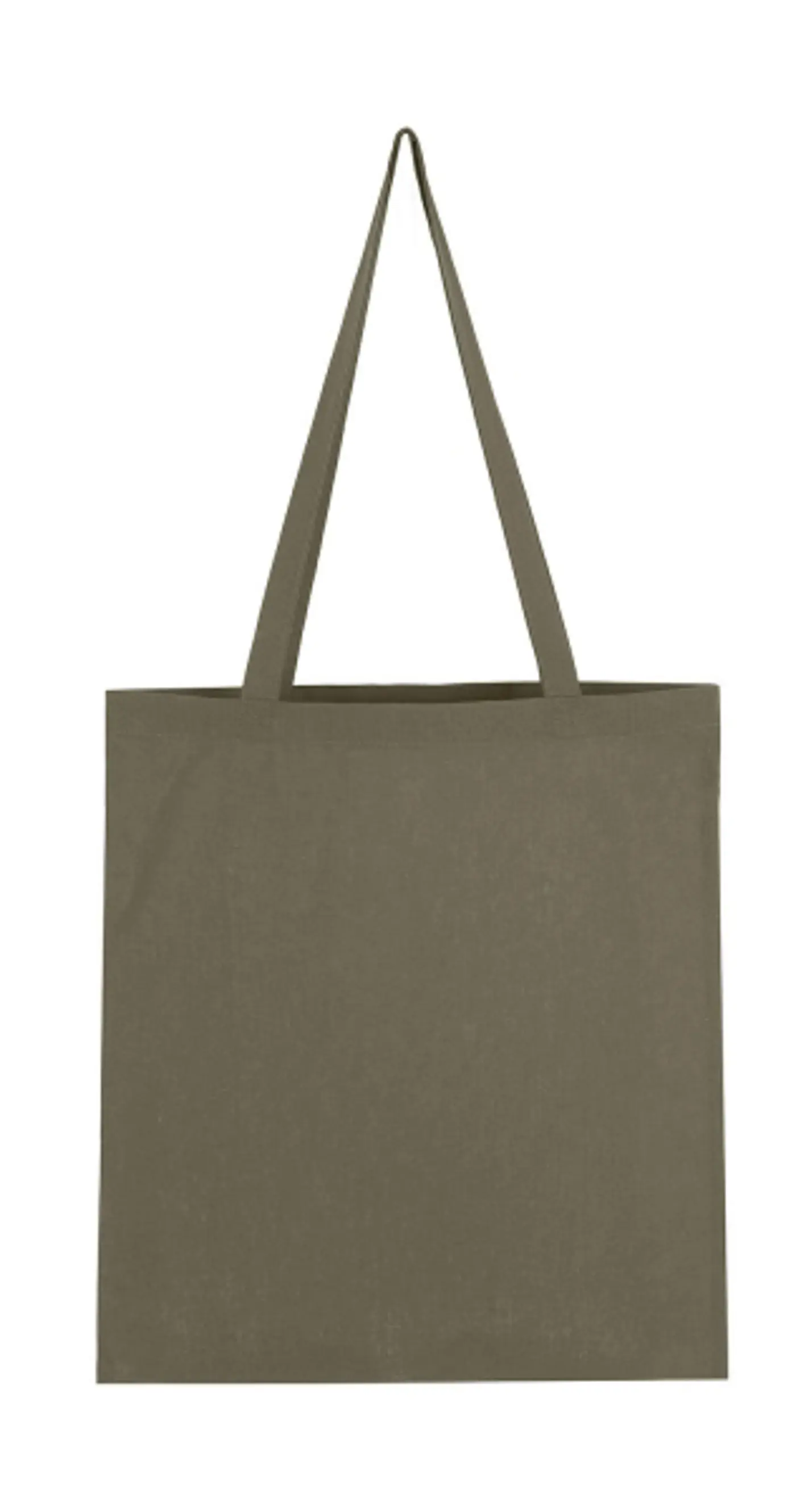 Bavlněná taška s dlouhým uchem – 38 × 42 cm  khaki / military green - fotografie 1
