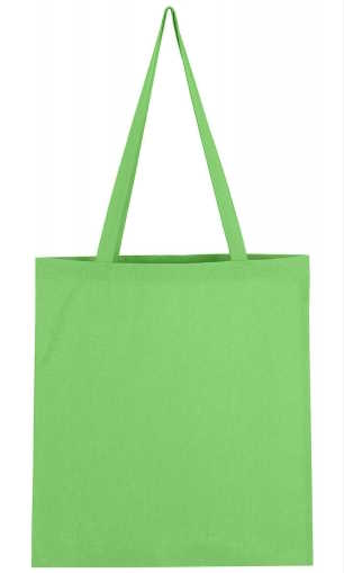 Bavlněná taška s dlouhým uchem – 38 × 42 cm  světle zelená / light green - fotografie 1