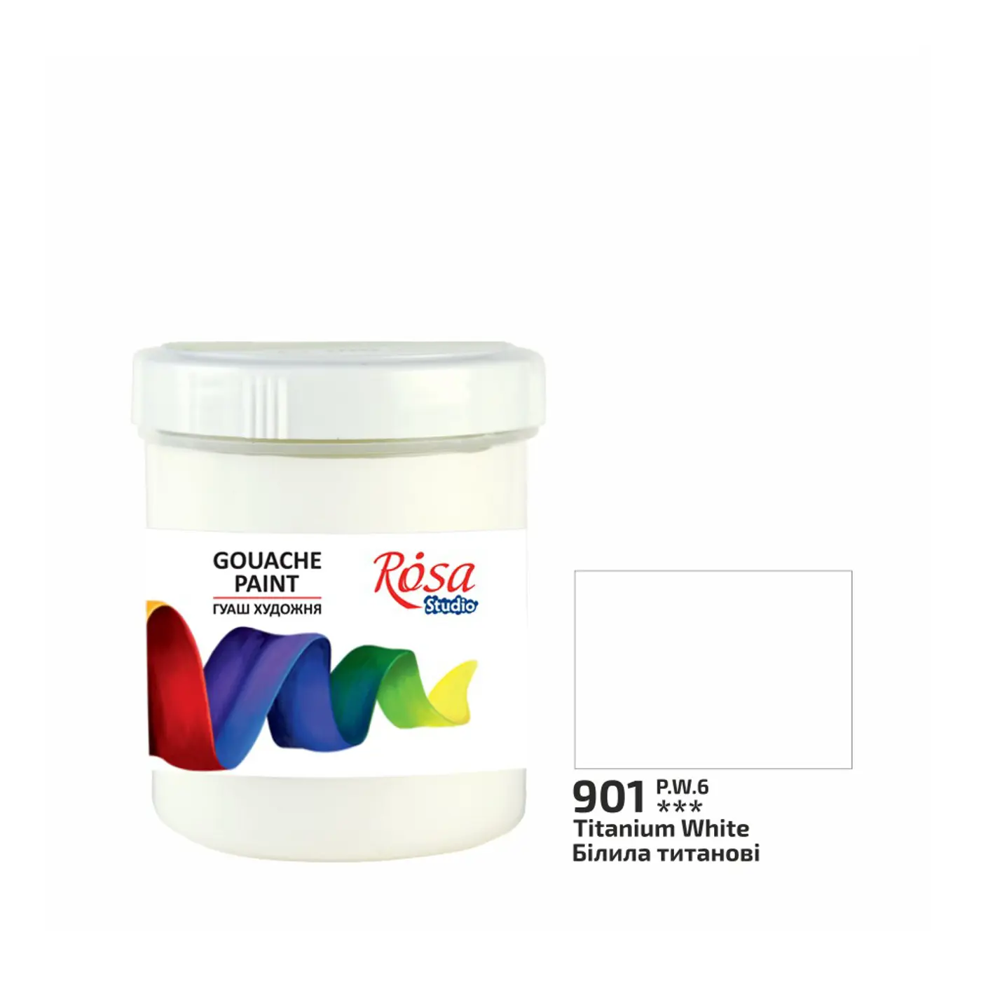 Kvašová barva Rosa 901 titanium white 100ml - fotografie 1
