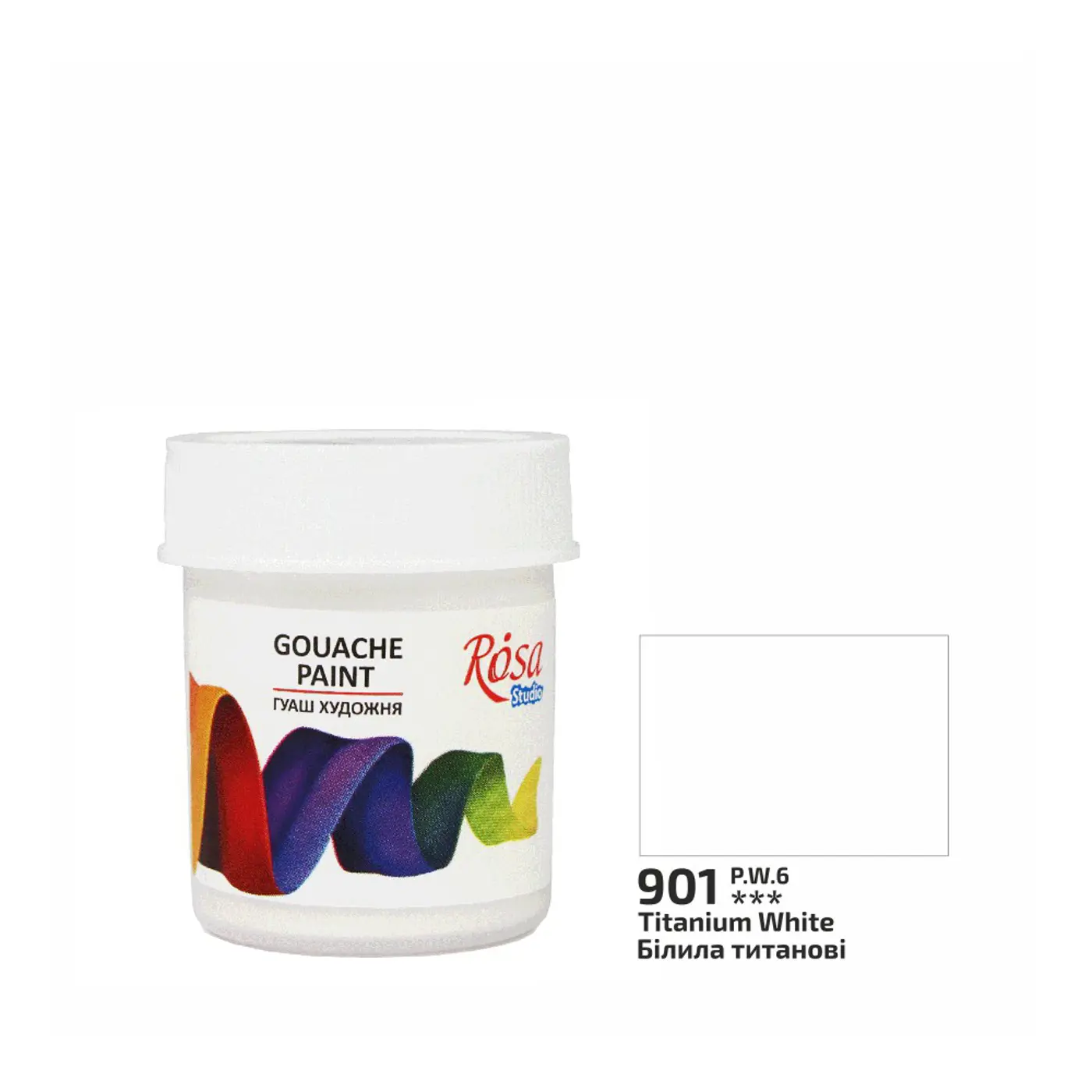 Kvašová barva Rosa 901 titanium white 40ml  - fotografie 1