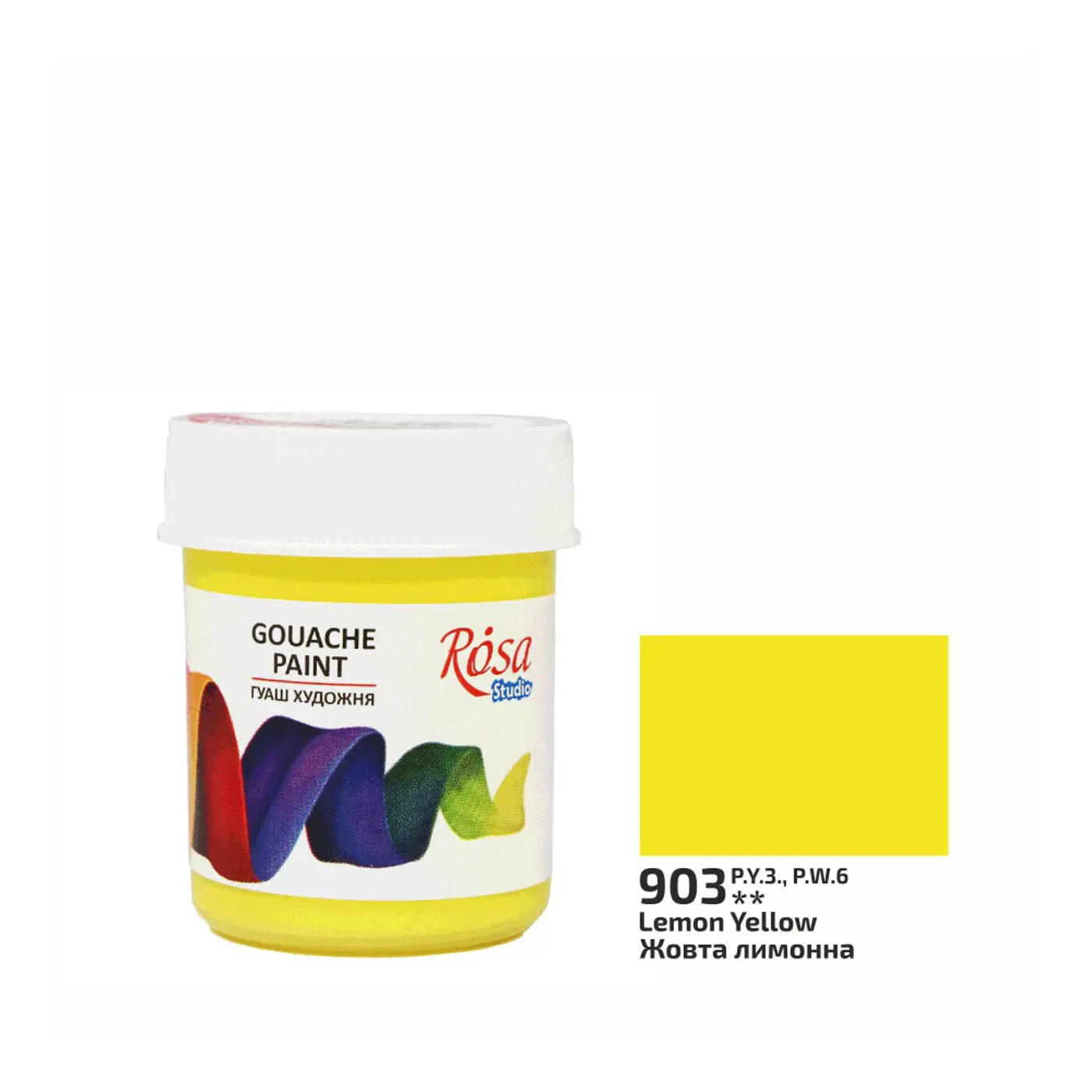 Kvašová barva Rosa 903 lemon yellow 40ml  - fotografie 1