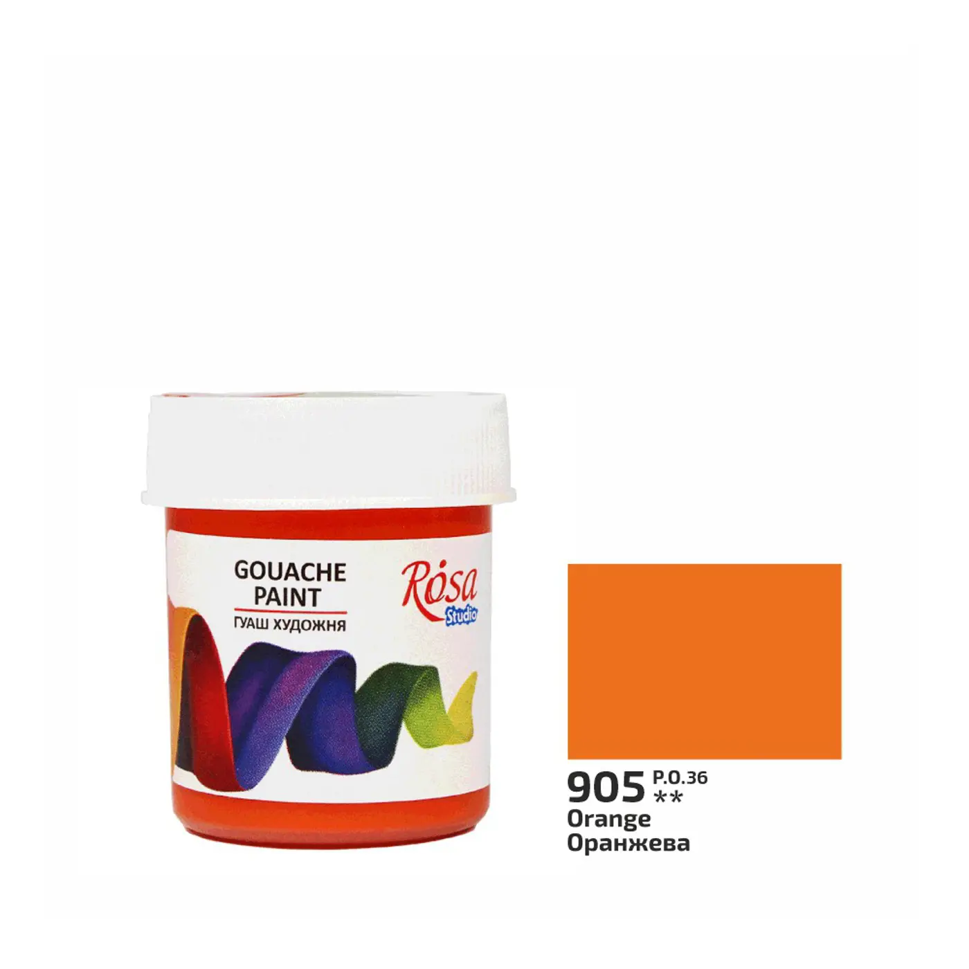 Kvašová barva Rosa 905 orange 40ml  - fotografie 1