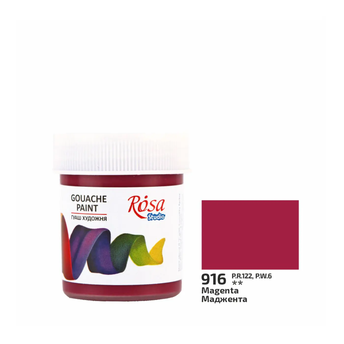 Kvašová barva Rosa 916 magenta 40ml  - fotografie 1