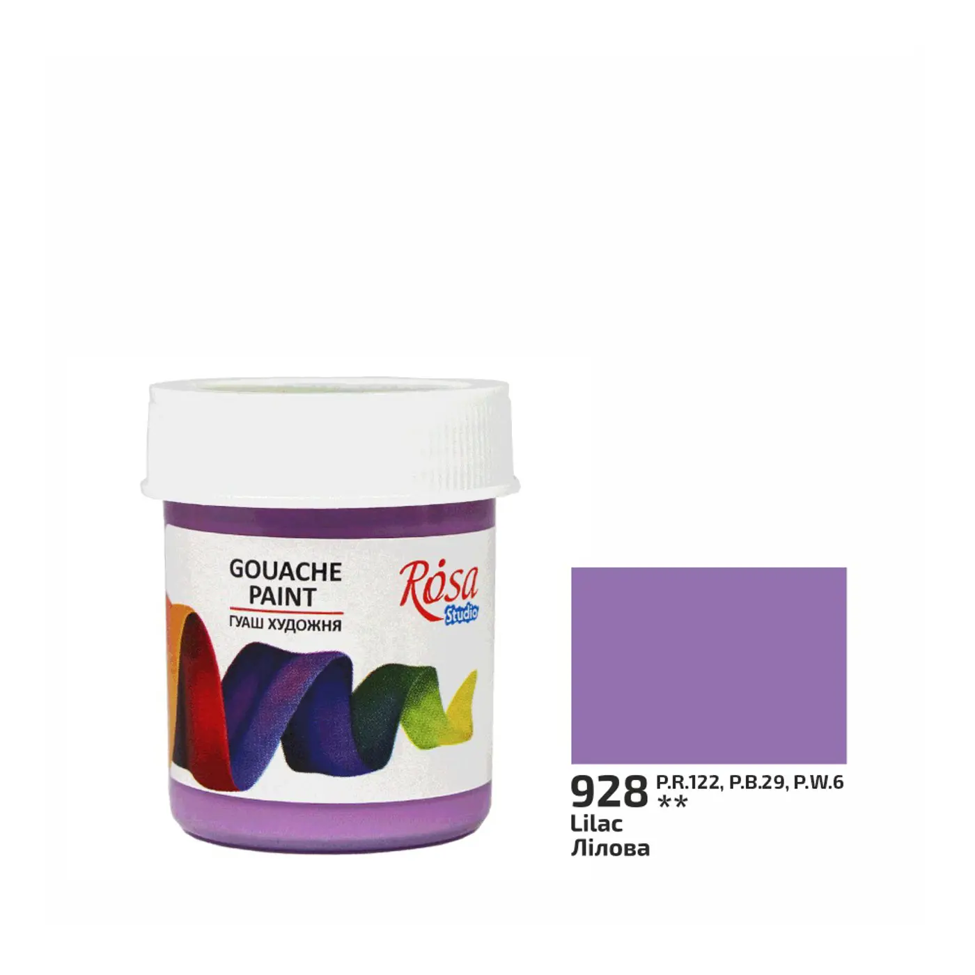 Kvašová barva Rosa 928 lilac 40ml  - fotografie 1