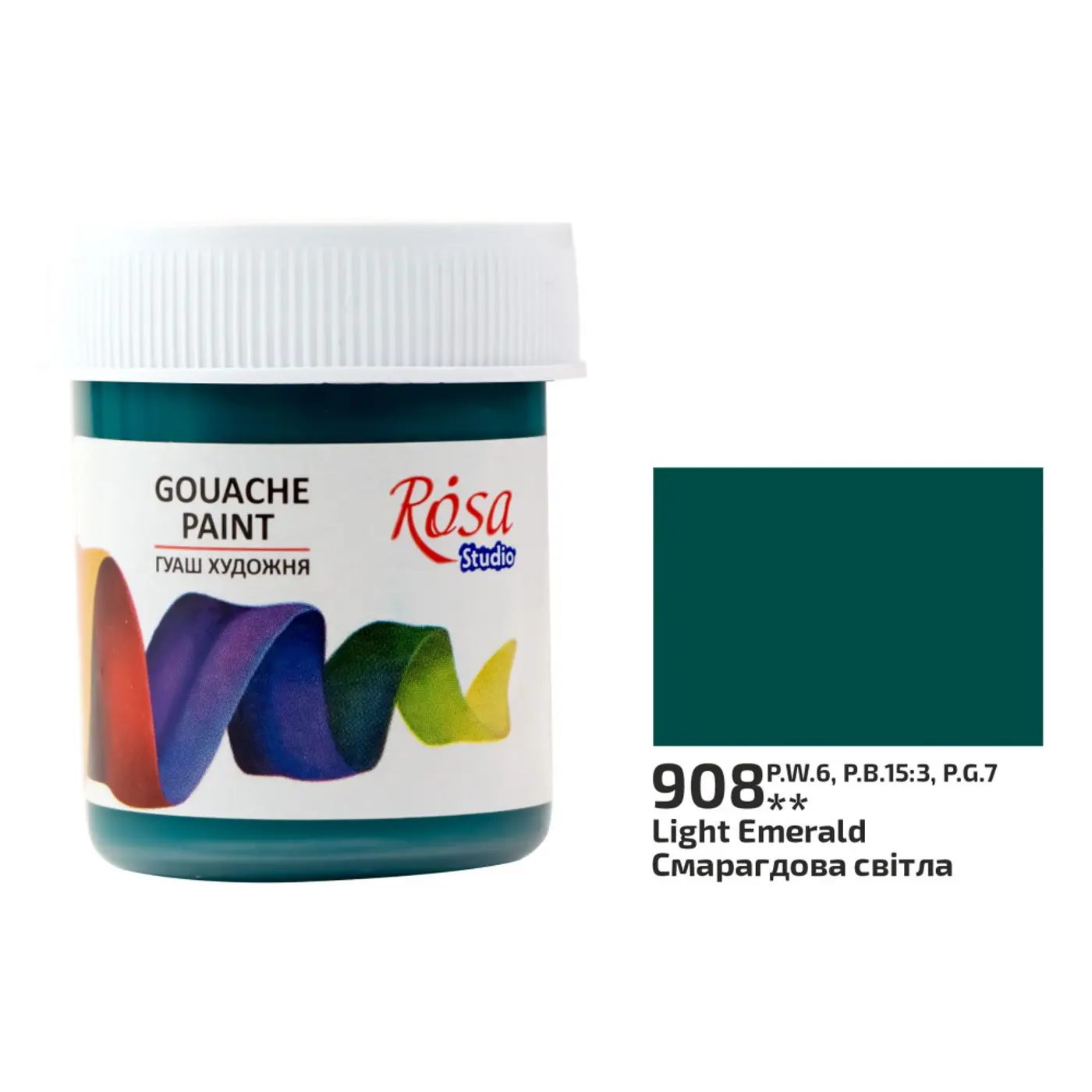 Kvašová barva Rosa 908 emerald light 40ml  - fotografie 1