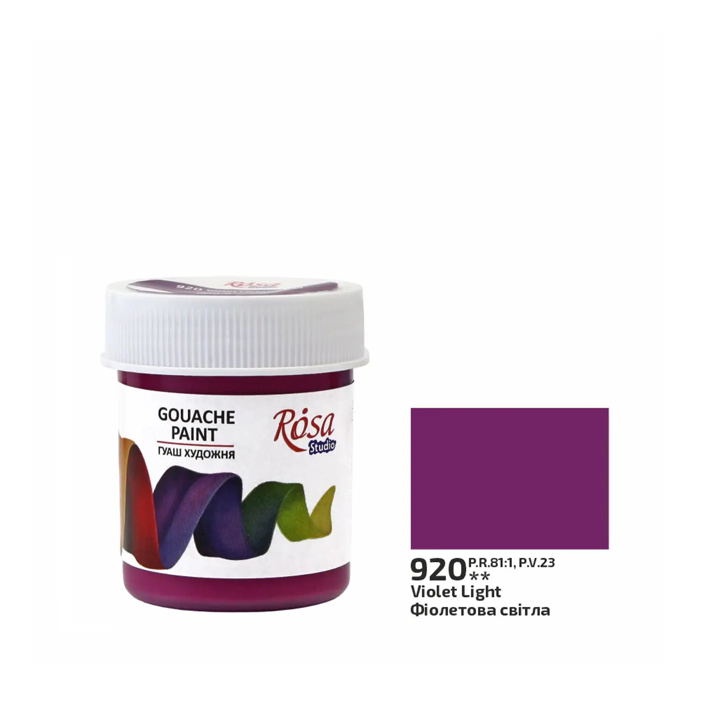 Kvašová barva Rosa 920 violet light 40ml  - fotografie 1