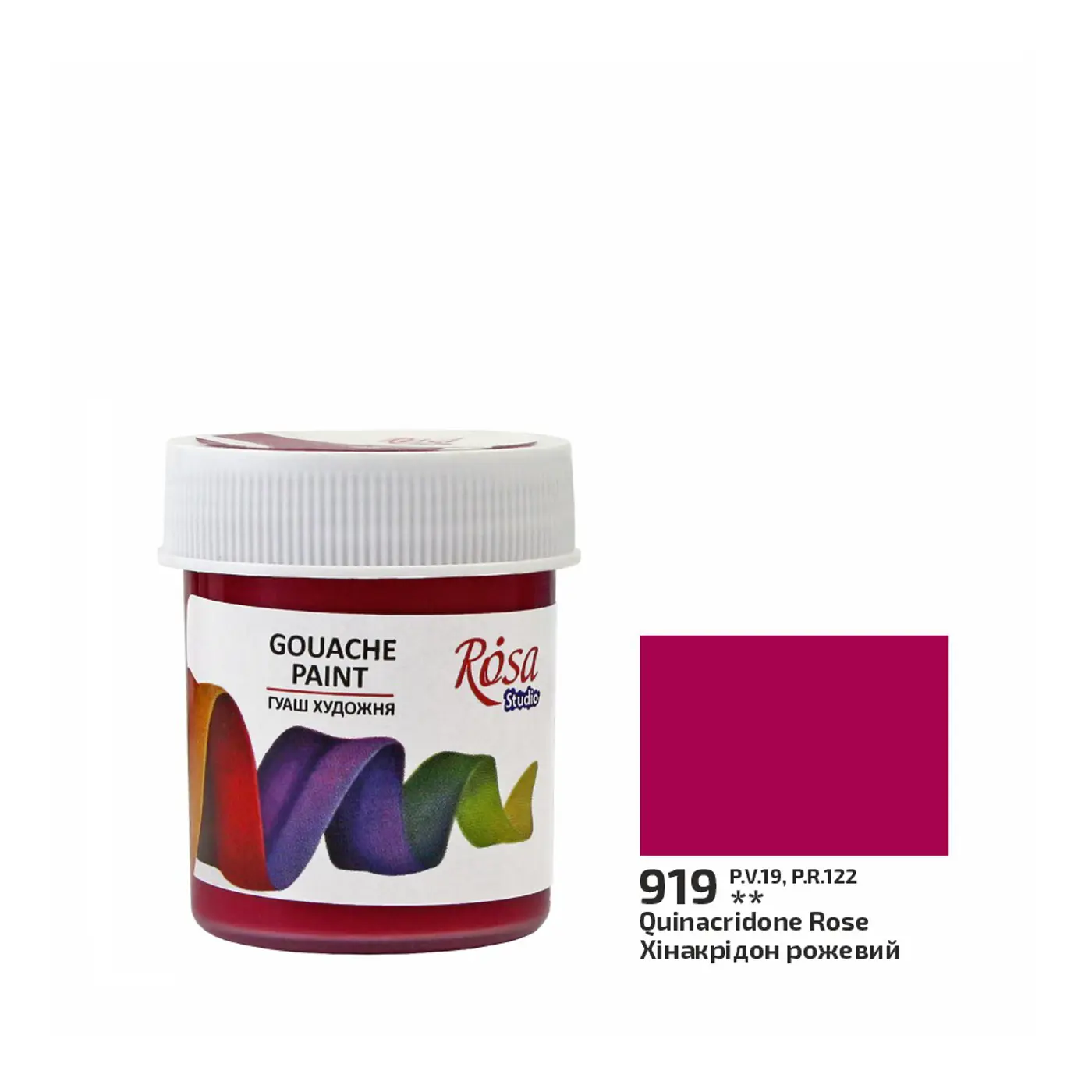 Kvašová barva Rosa 919 quinacridone rose 40ml  - fotografie 1