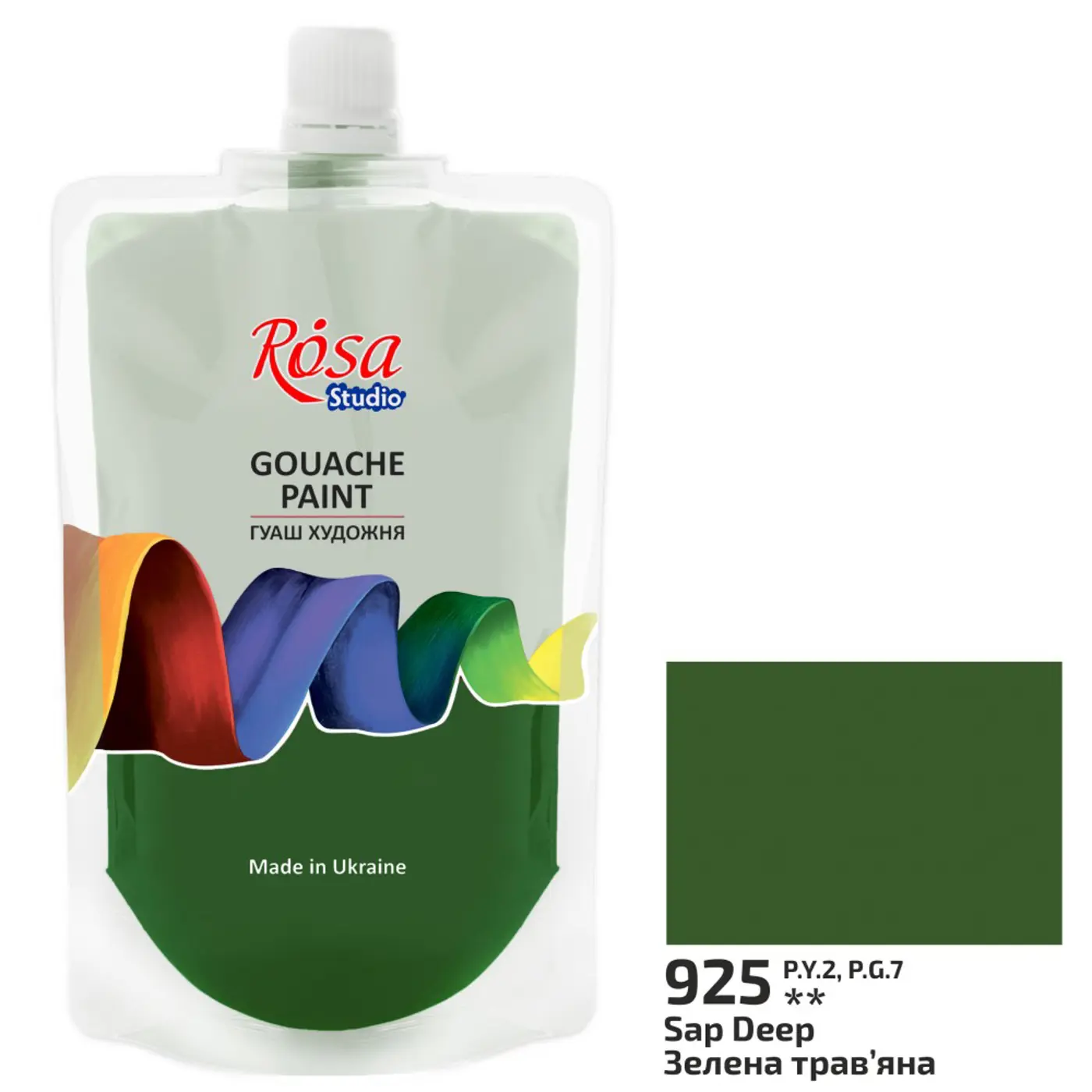 Kvašová barva Rosa – 925 sap green 200 ml - fotografie 1