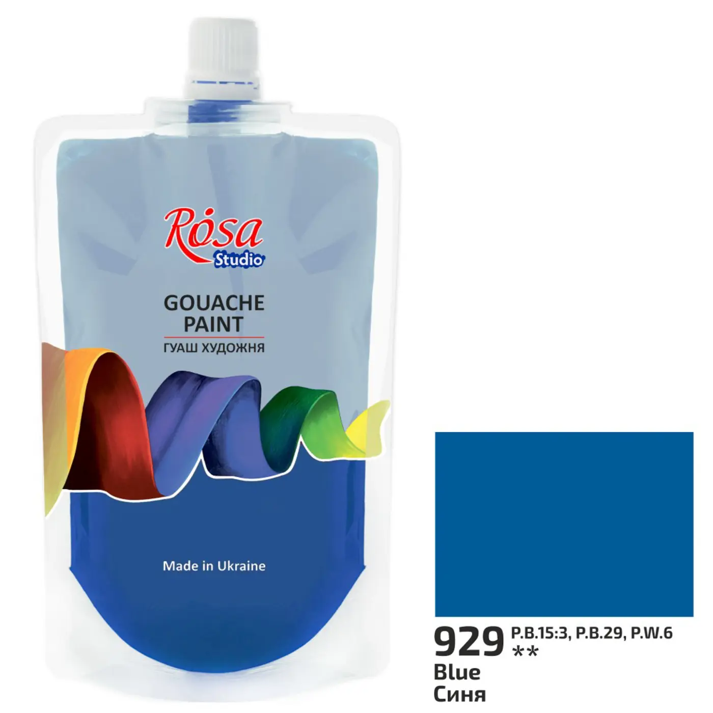 Kvašová barva Rosa – 929 blue 200 ml - fotografie 1