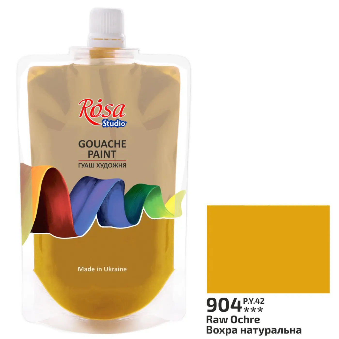 Kvašová barva Rosa – 904 raw ochre 200 ml - fotografie 1
