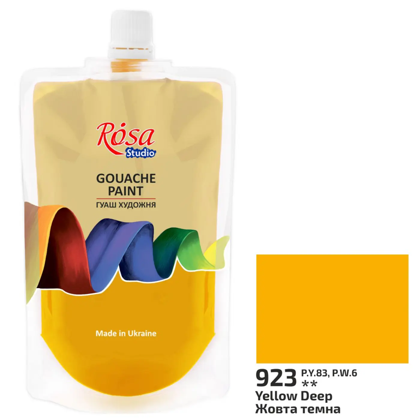 Kvašová barva Rosa – 923 yellow deep 200 ml - fotografie 1