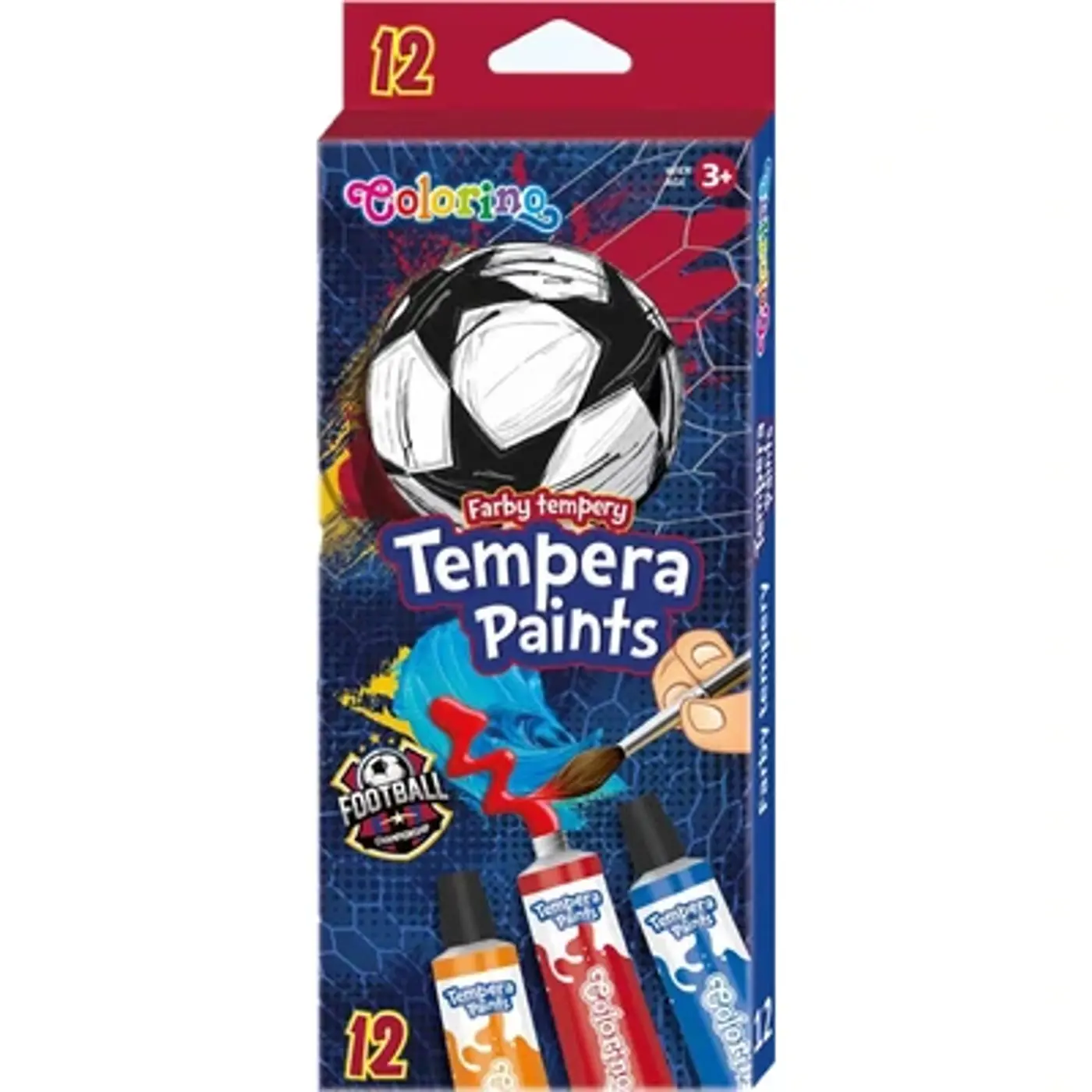 Colorino temperové barvy Fotbal 12 ml 12 barev - fotografie 1