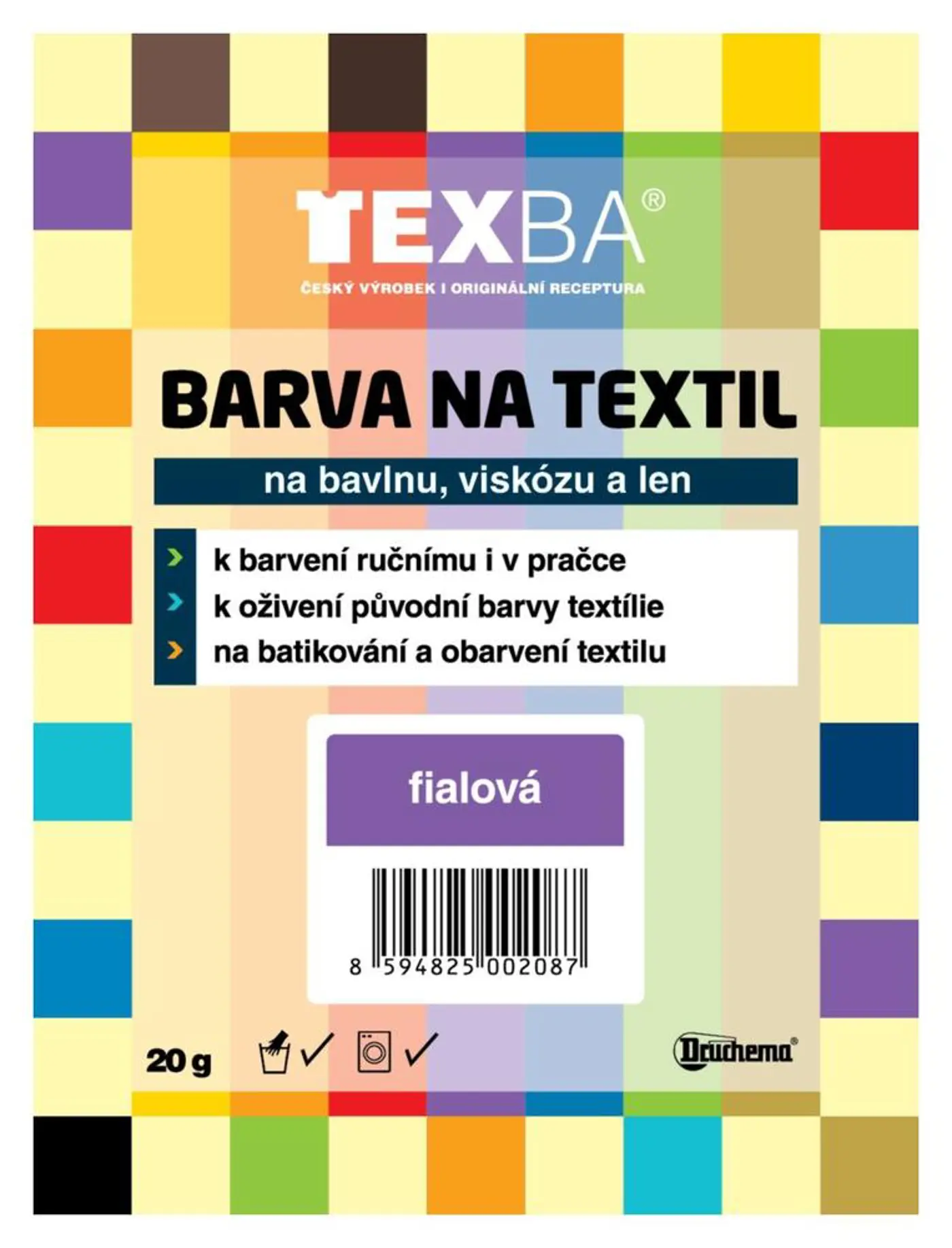Barva na textil Texba 20g 04 Fialová  - fotografie 1